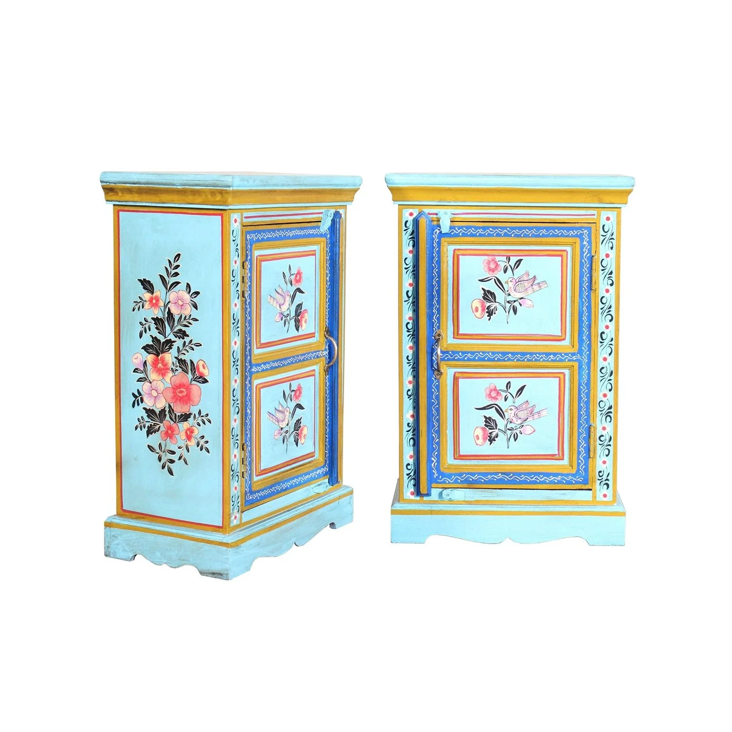 Rajasthani Painted Bedside Table