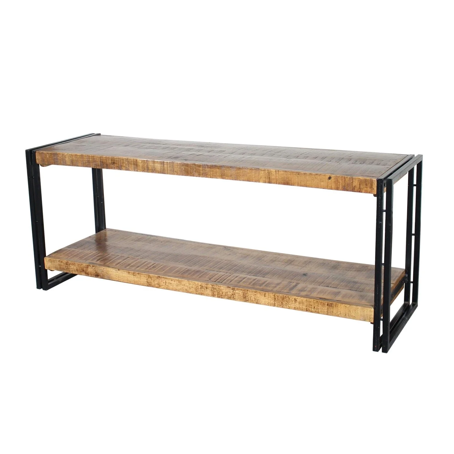 SOLD - Mangowood & Iron Console Table