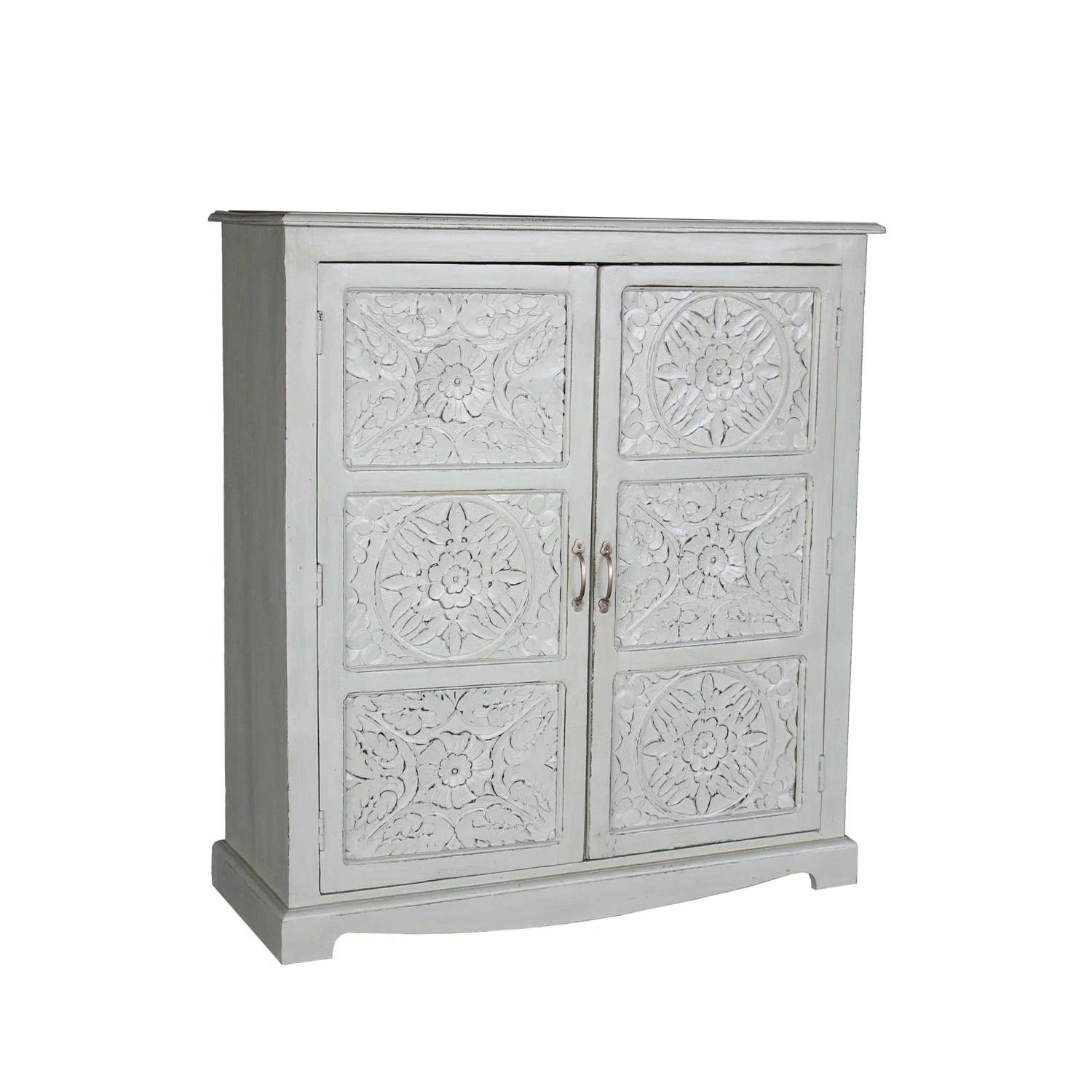 White Carved Cabinet