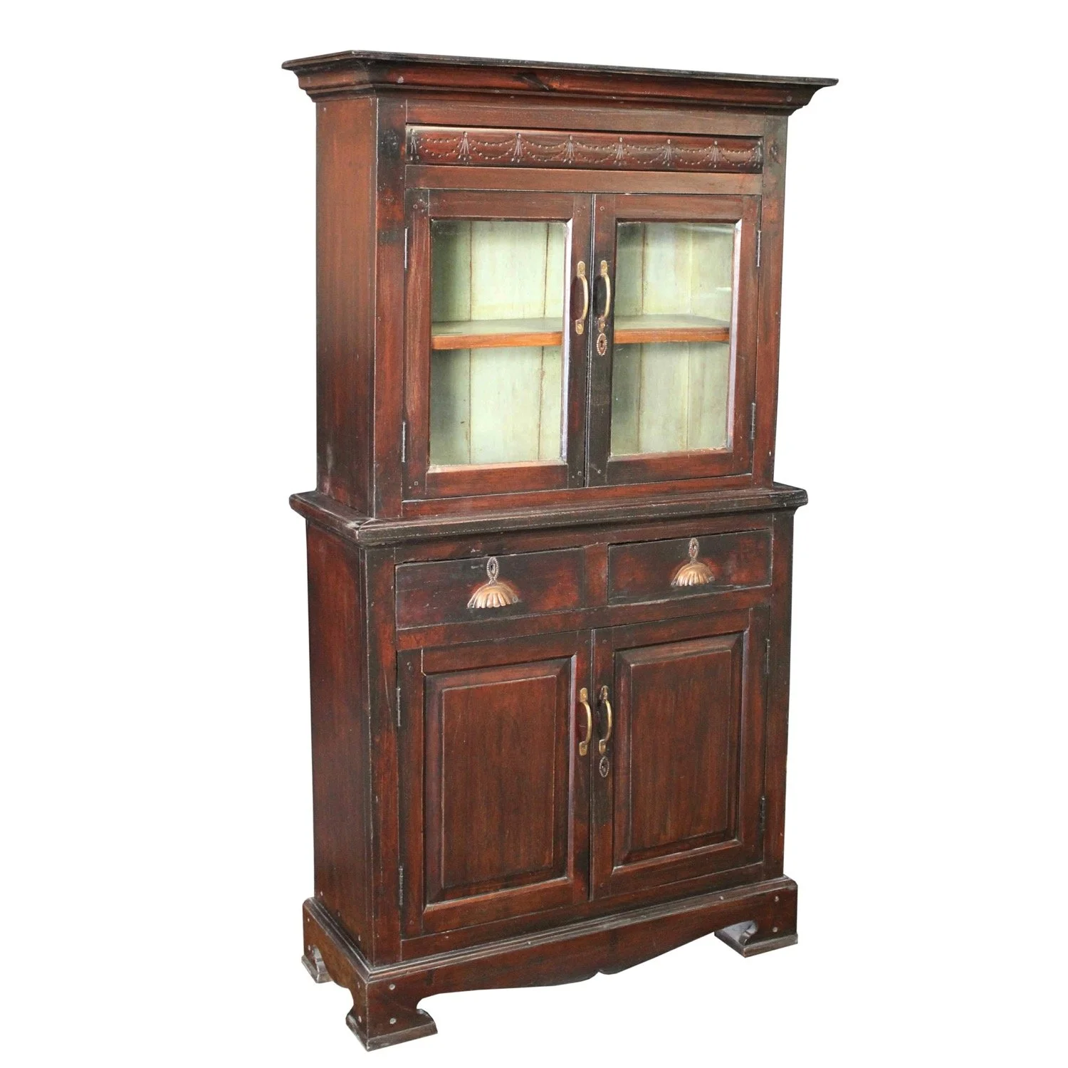 Teak Hutch with Glass