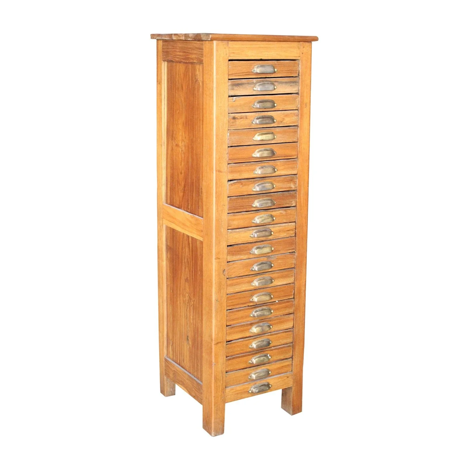 21-Drawer Antique Letterpress Cabinet