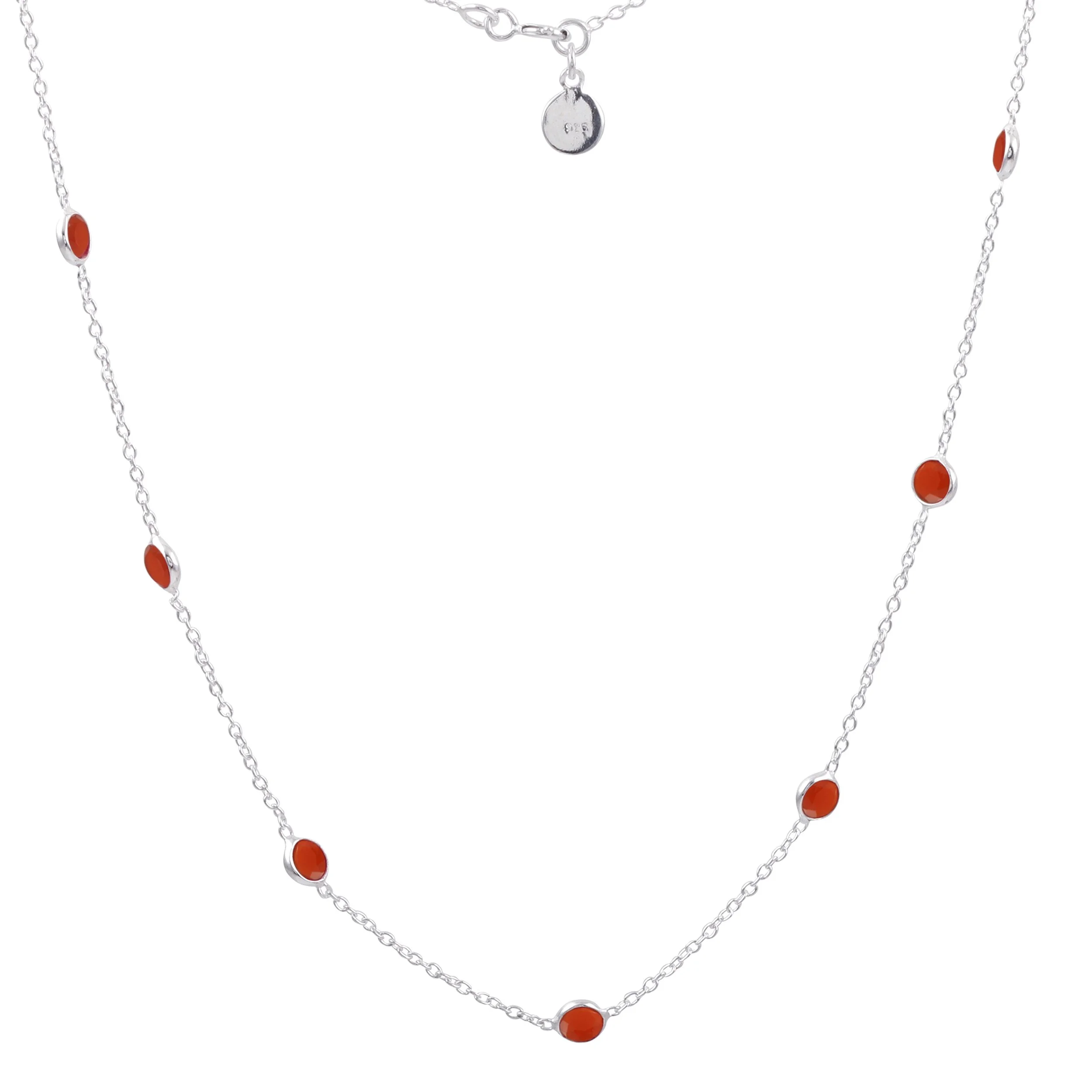 Carnelian Eleven Stone Necklace