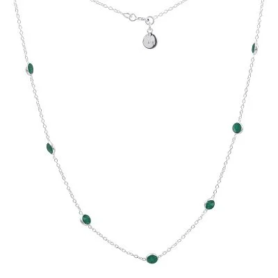 Raw Emerald Eleven Stone Necklace