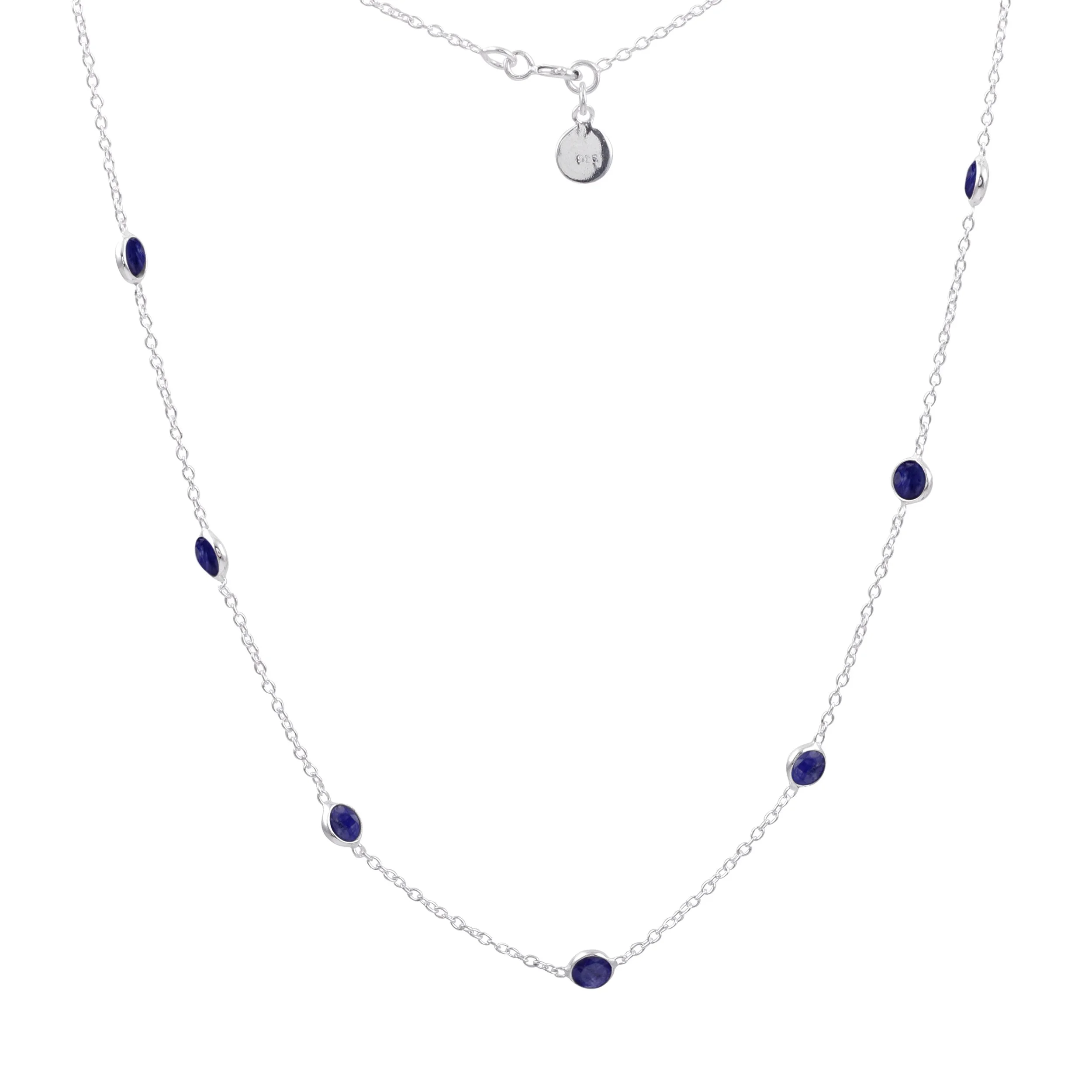 Raw Sapphire Eleven Stone Necklace