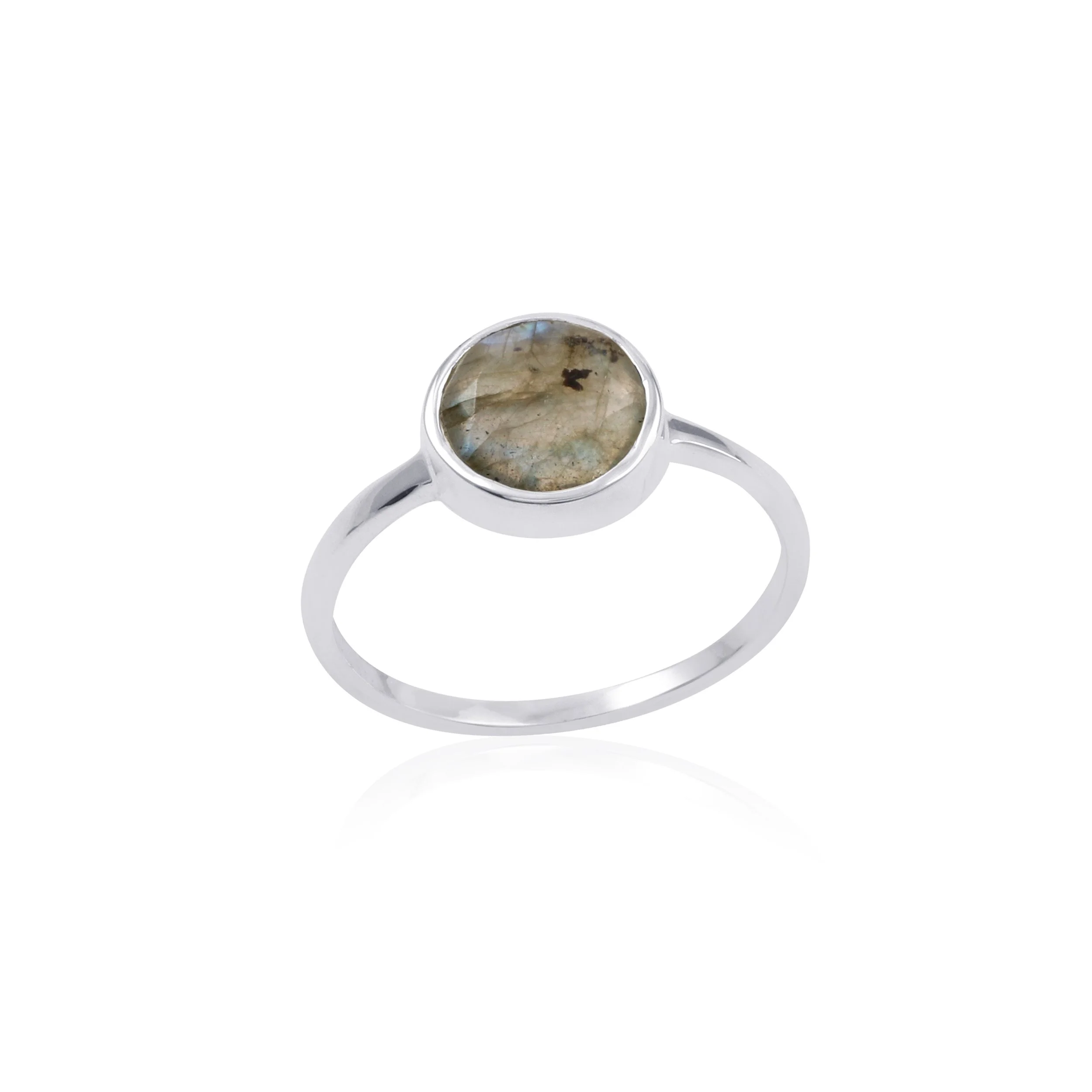 Labradorite Small Stone Sterling Silver Ring