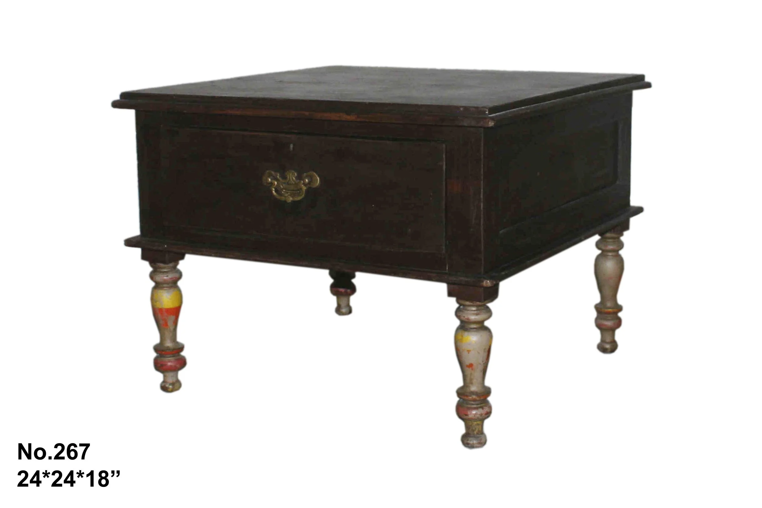 Small Square Coffee Table with Painted Legs