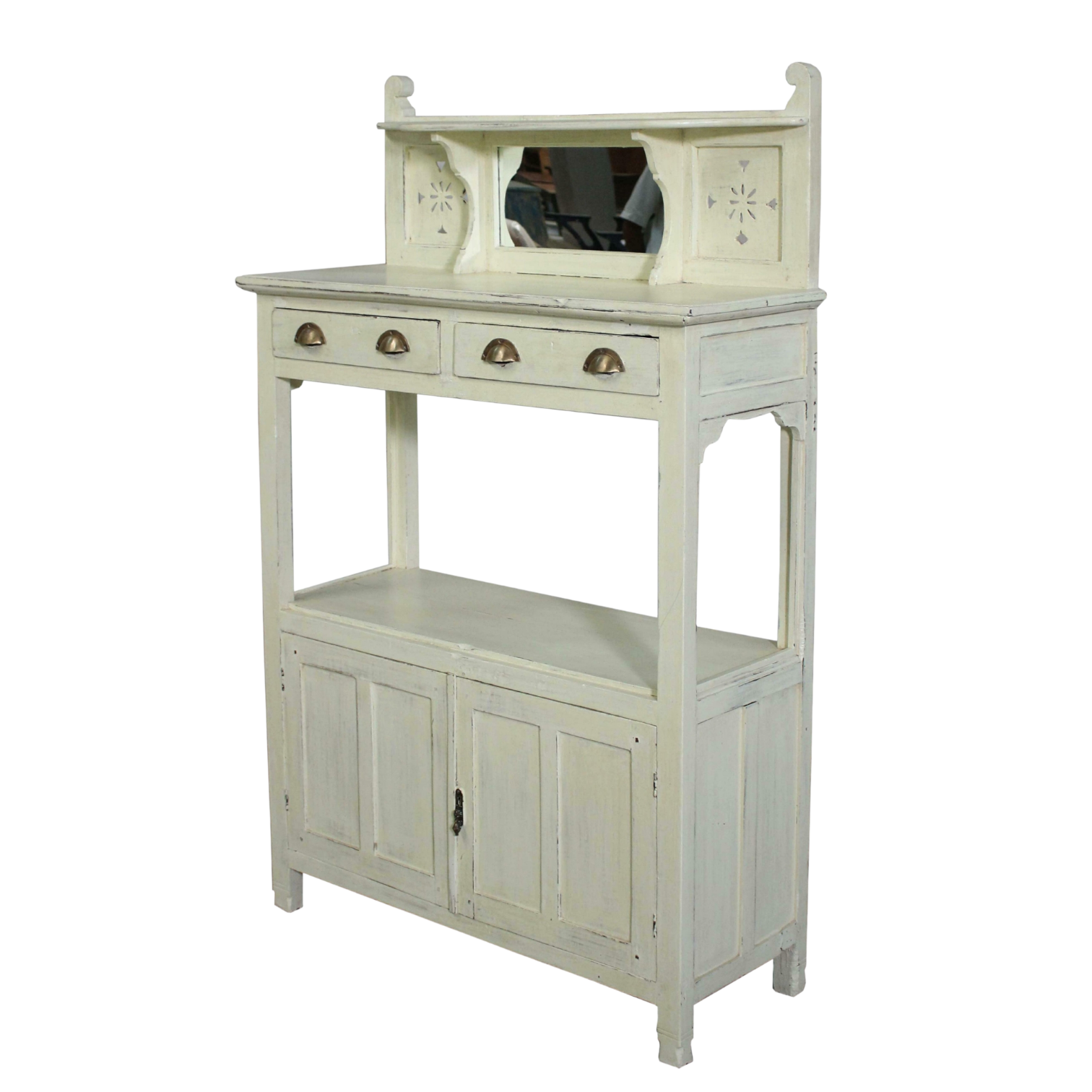 Open Bookshelf with Cabinet