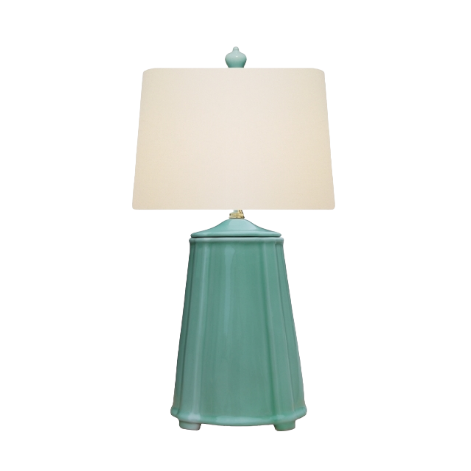 Porcelain Light Blue Candy Jar Lamp