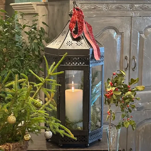 Large Lantern - Glass & Iron