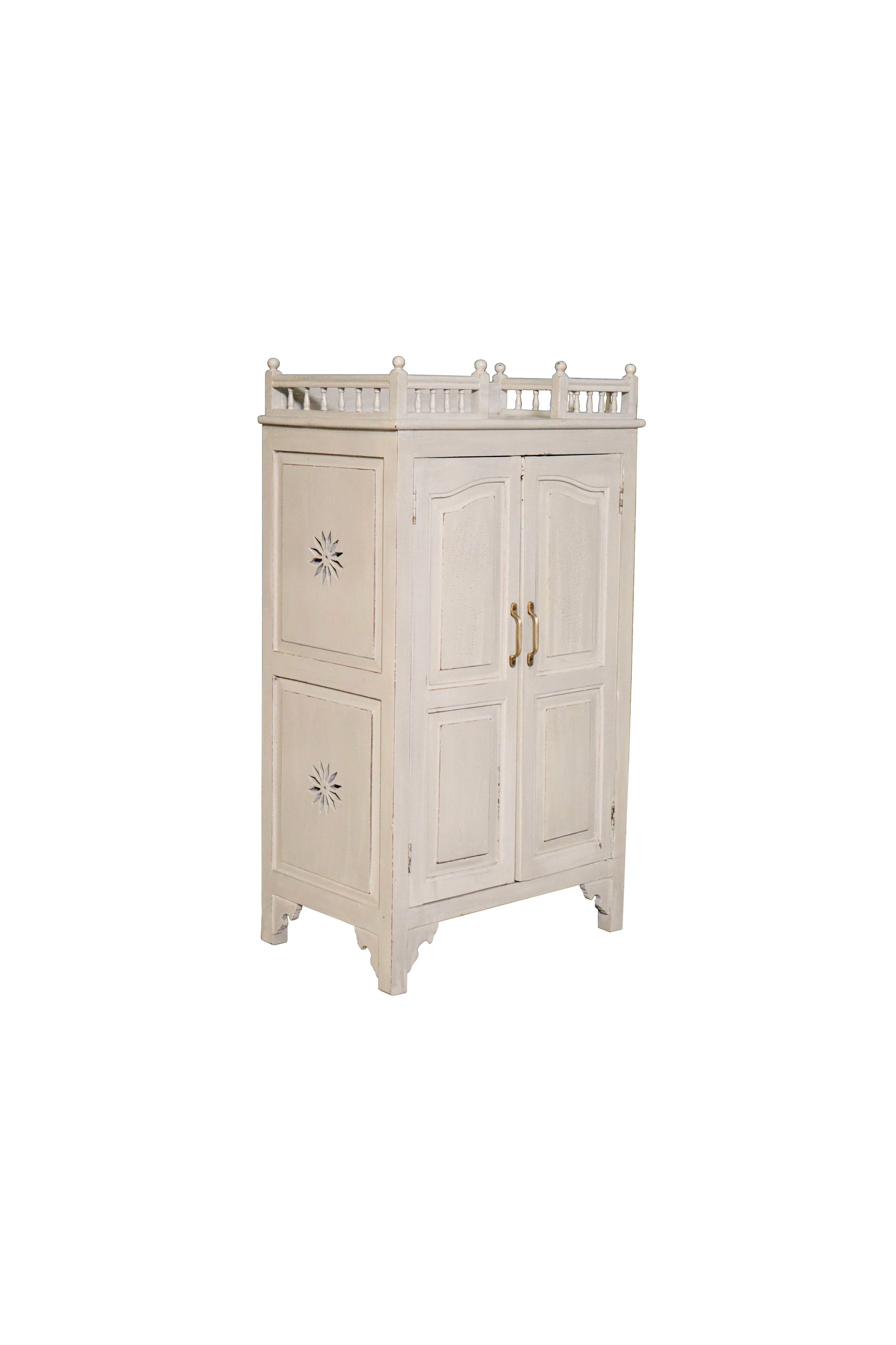 Decorated Double-Door Cabinet