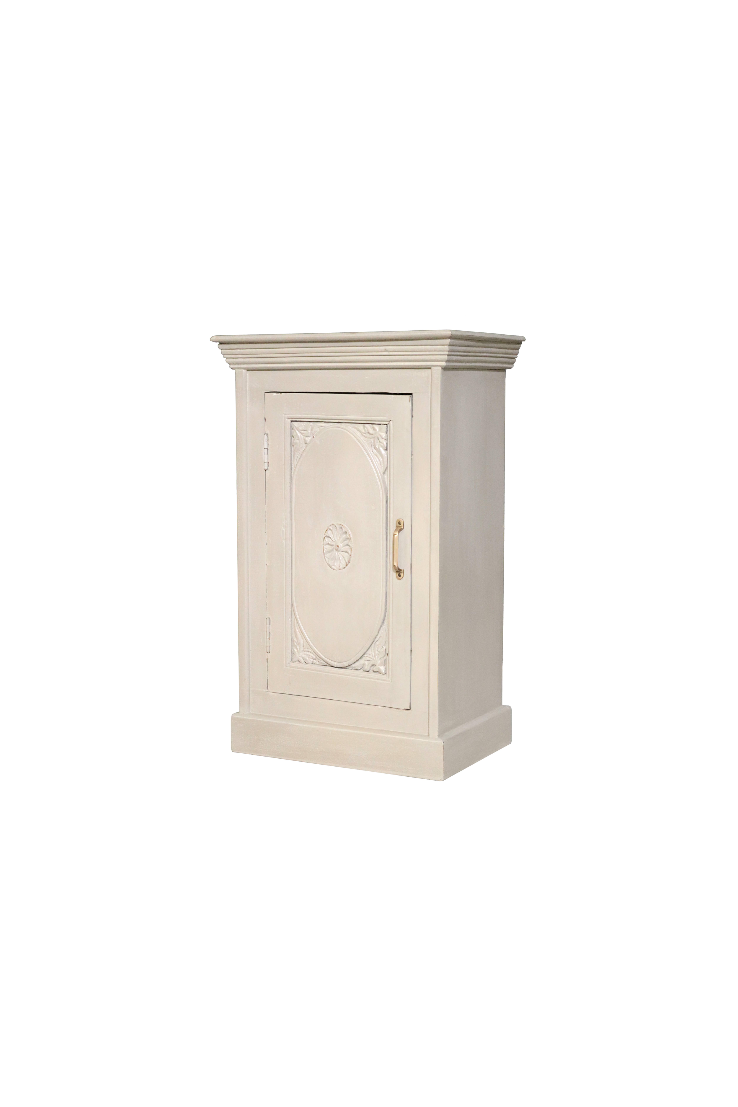 Carved Medallion Accent Cabinet