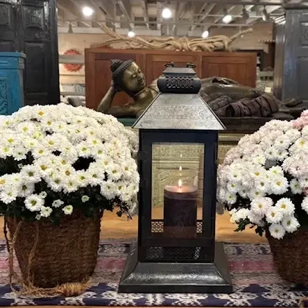 Medium Lantern - Glass & Iron