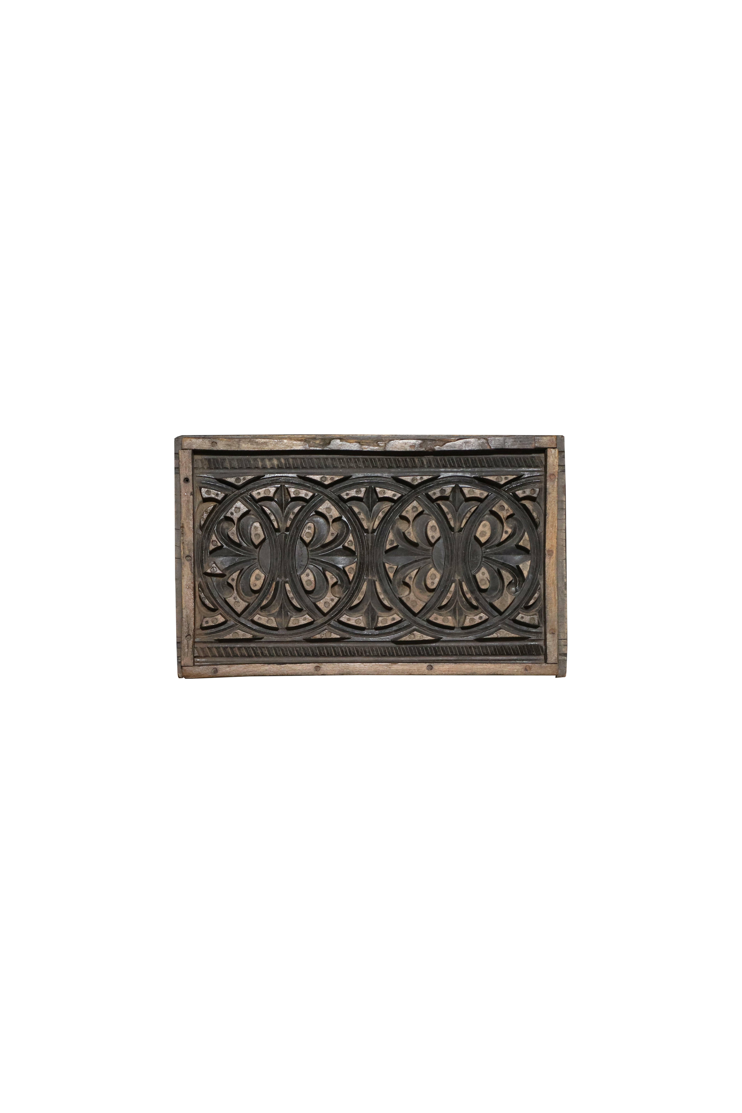 Dark Carved Wall Panel
