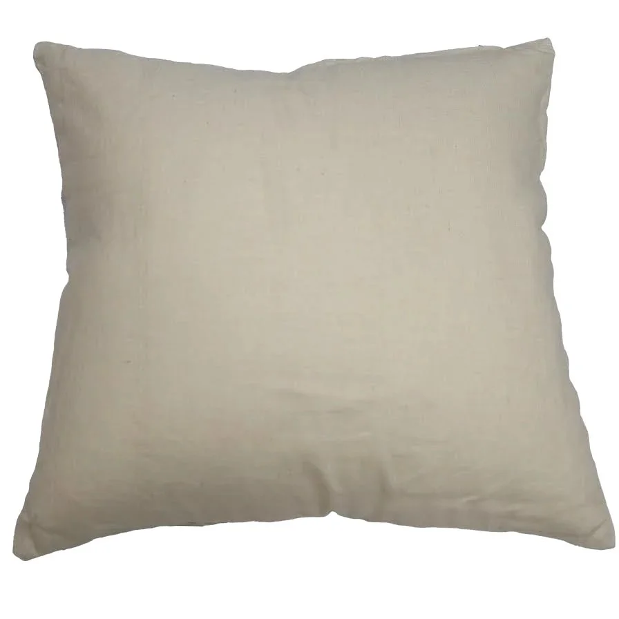 Solid Cream Linen Throw Pillow – 20" x 20" Accent Pillow