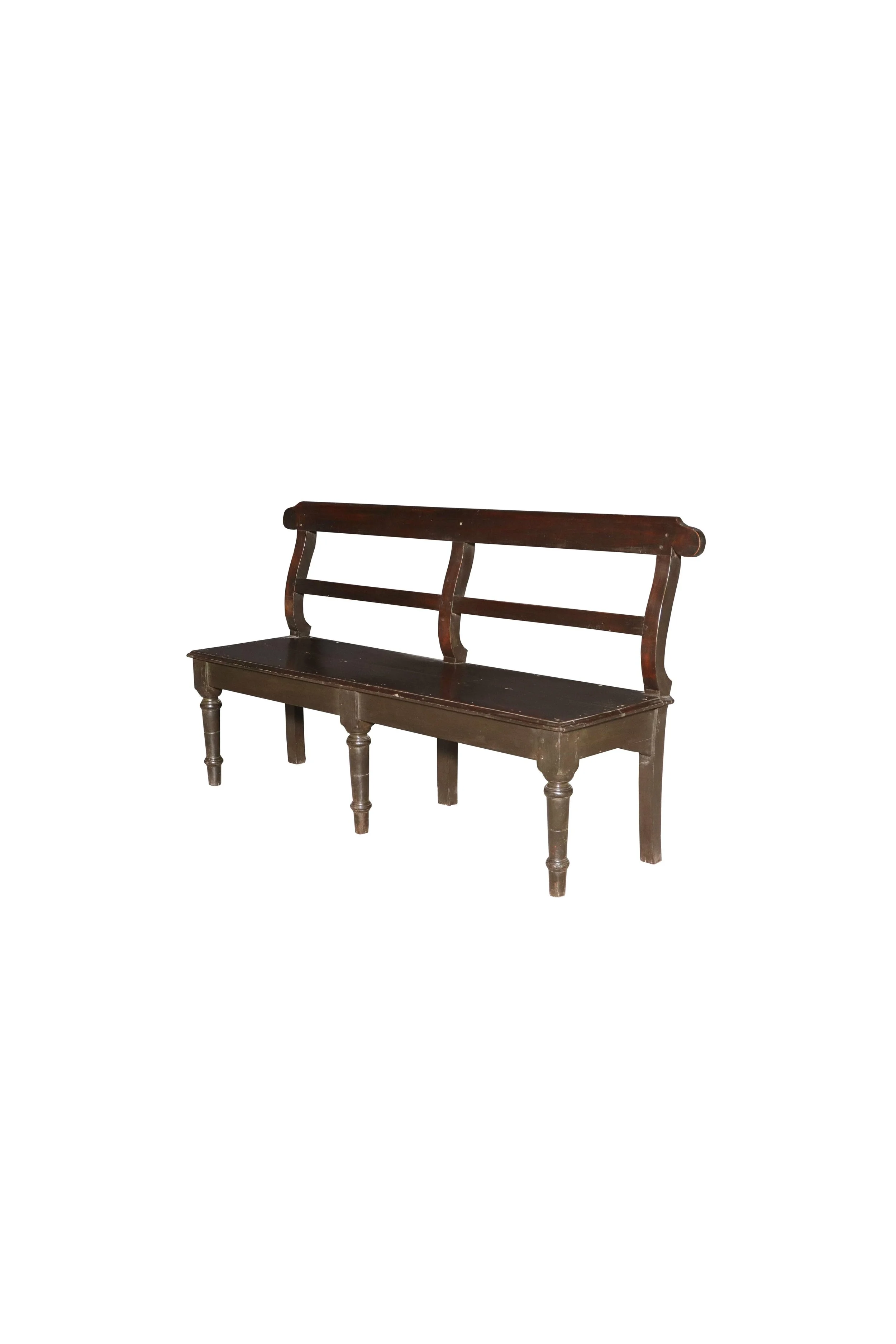 Solid Dark Wood Bench