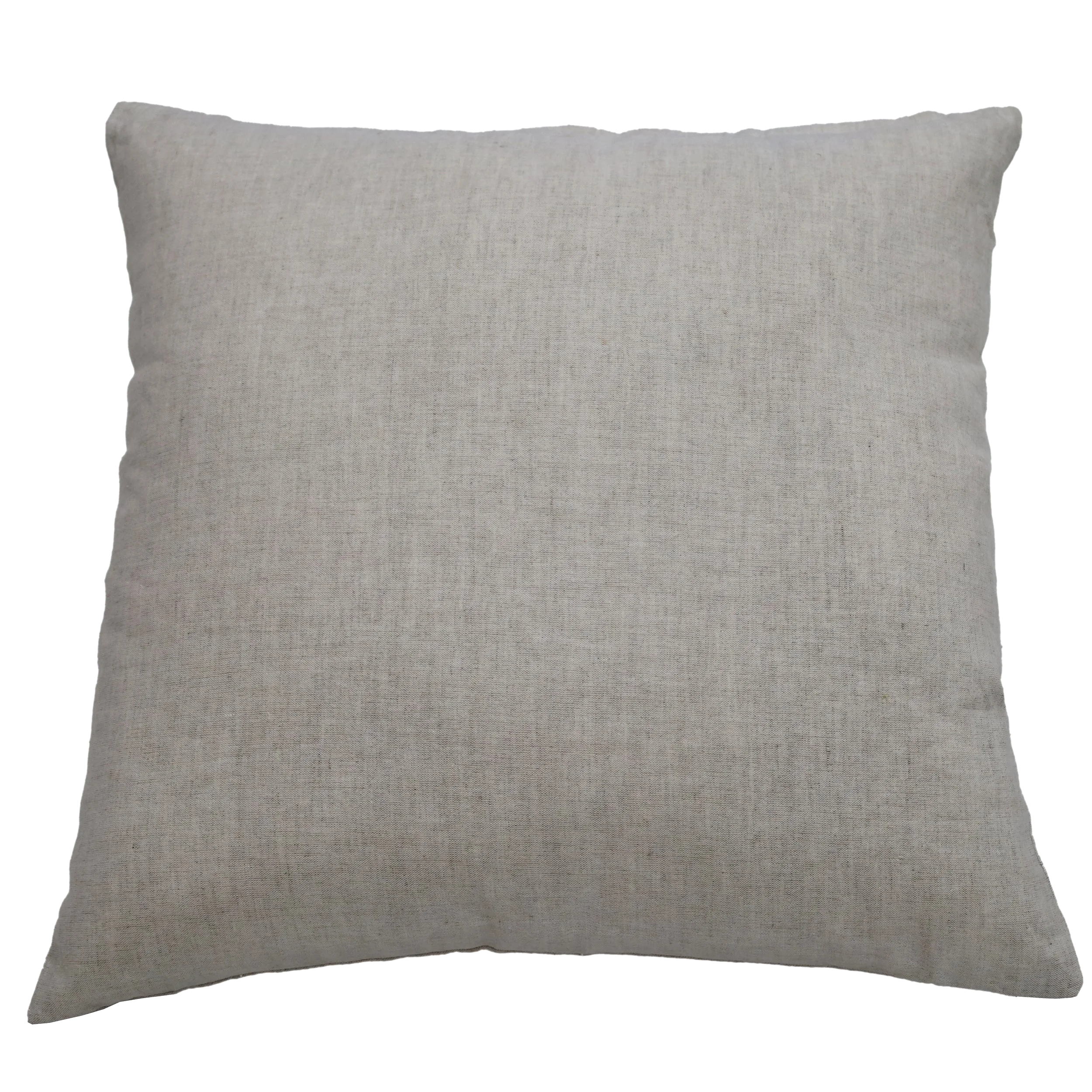 Solid Grey Linen Throw Pillow – 20" x 20" Accent Pillow