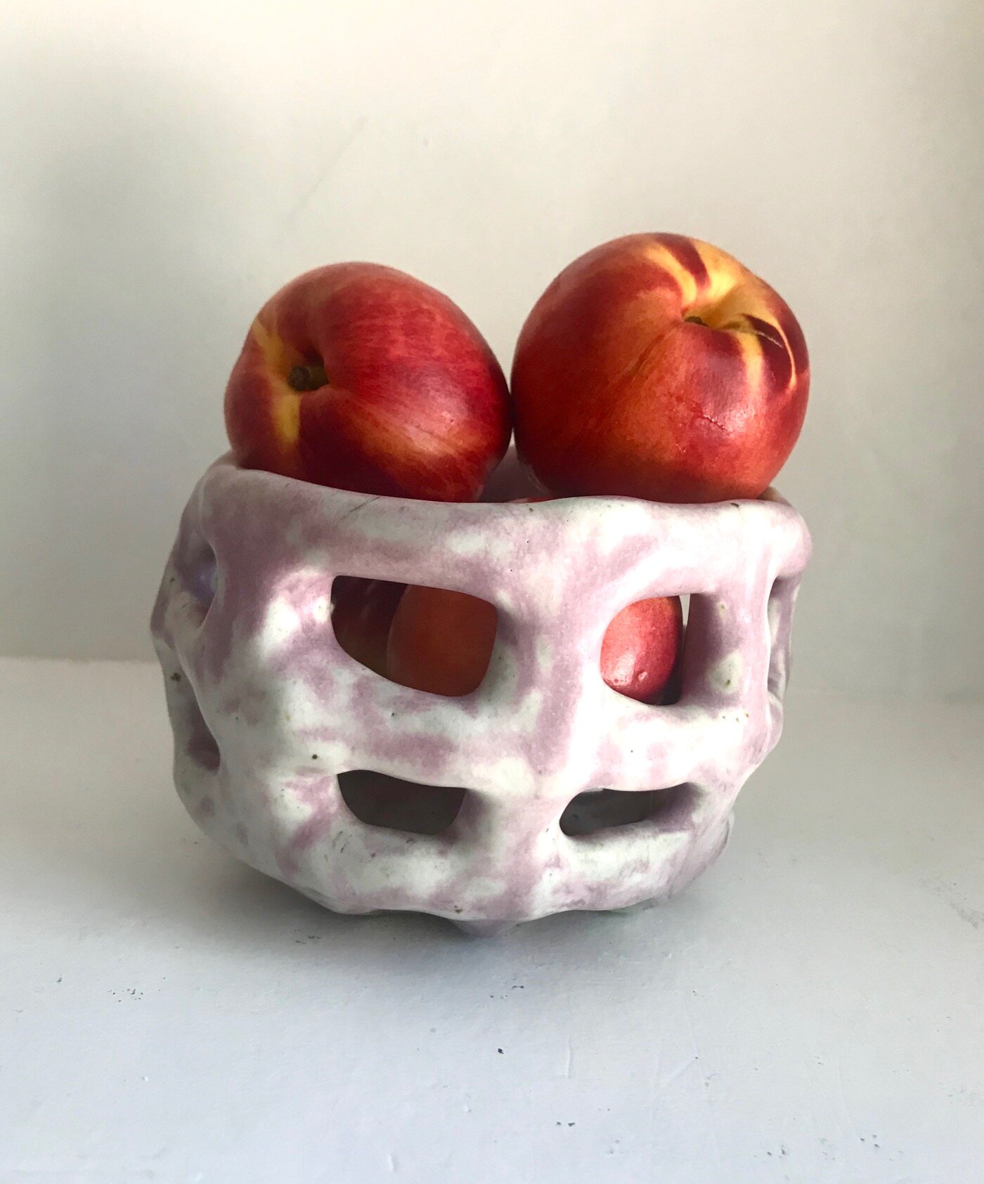 Woven Sculpture Bowl Lavender Tie Dye 