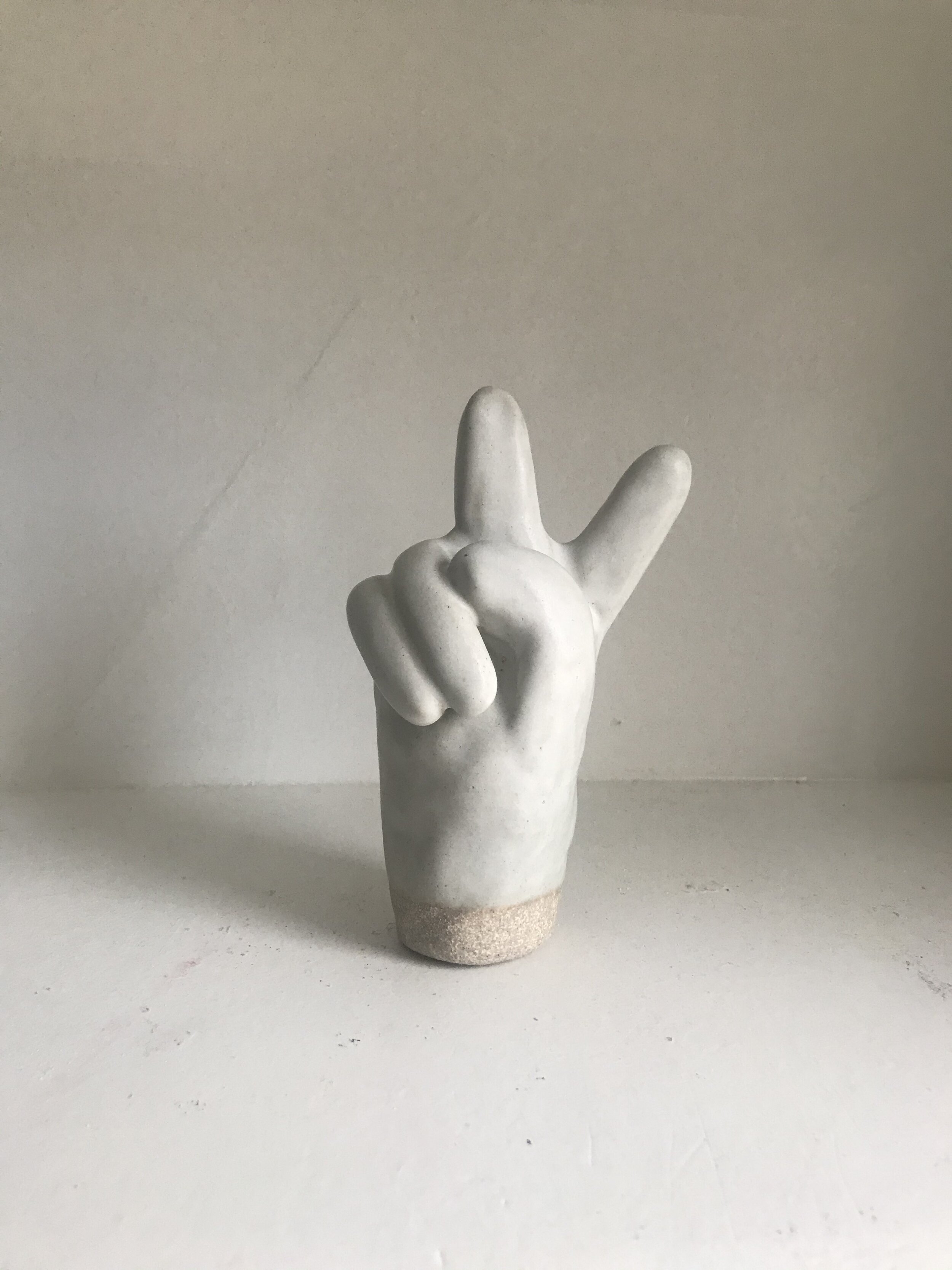 Peace Sign Hand in Marshmallow 