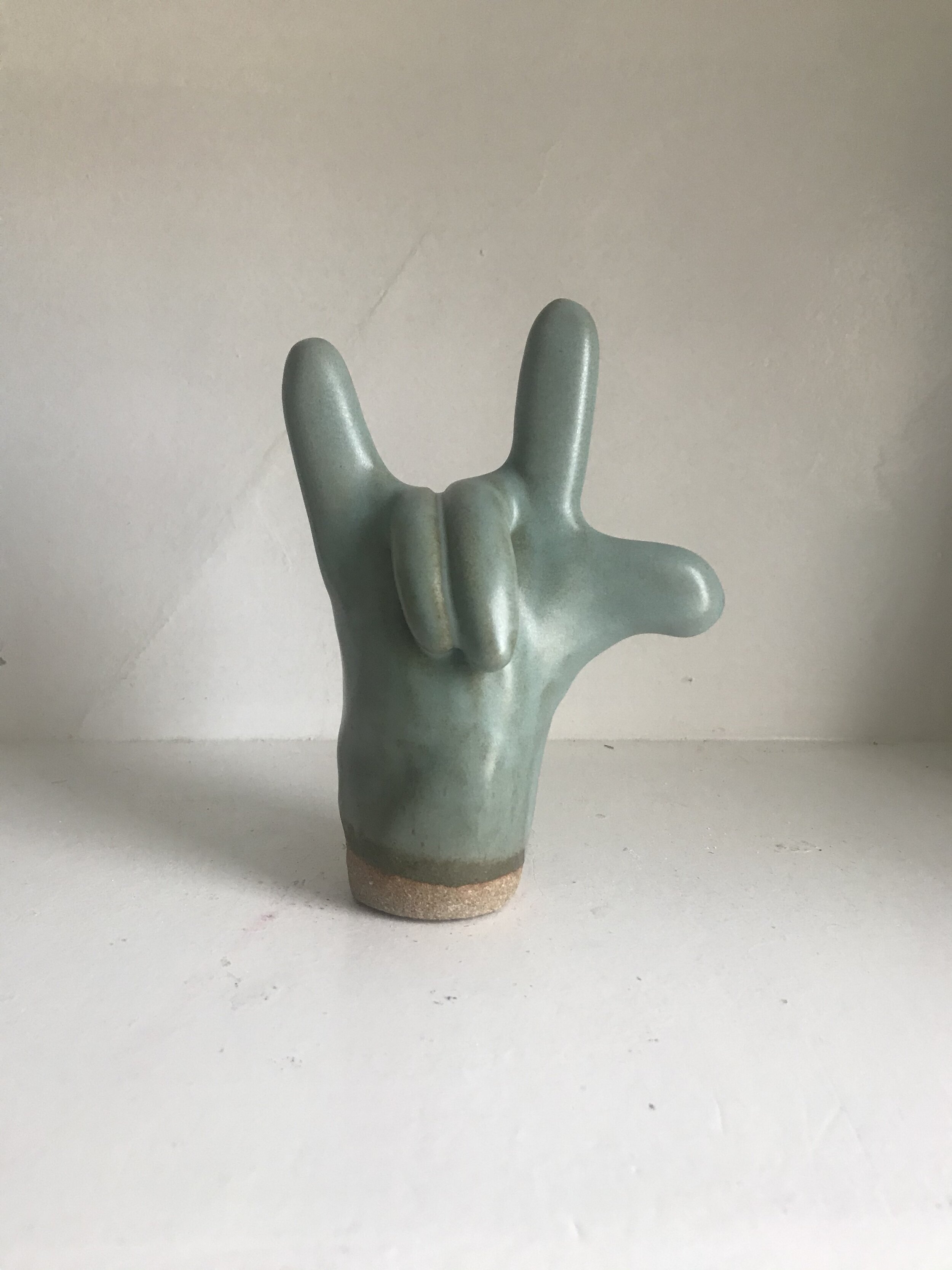Love Sign Hand in Turquoise 