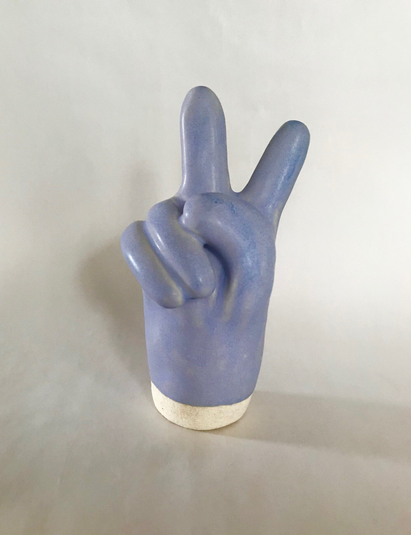 Peace Sign Hand in Lavender 
