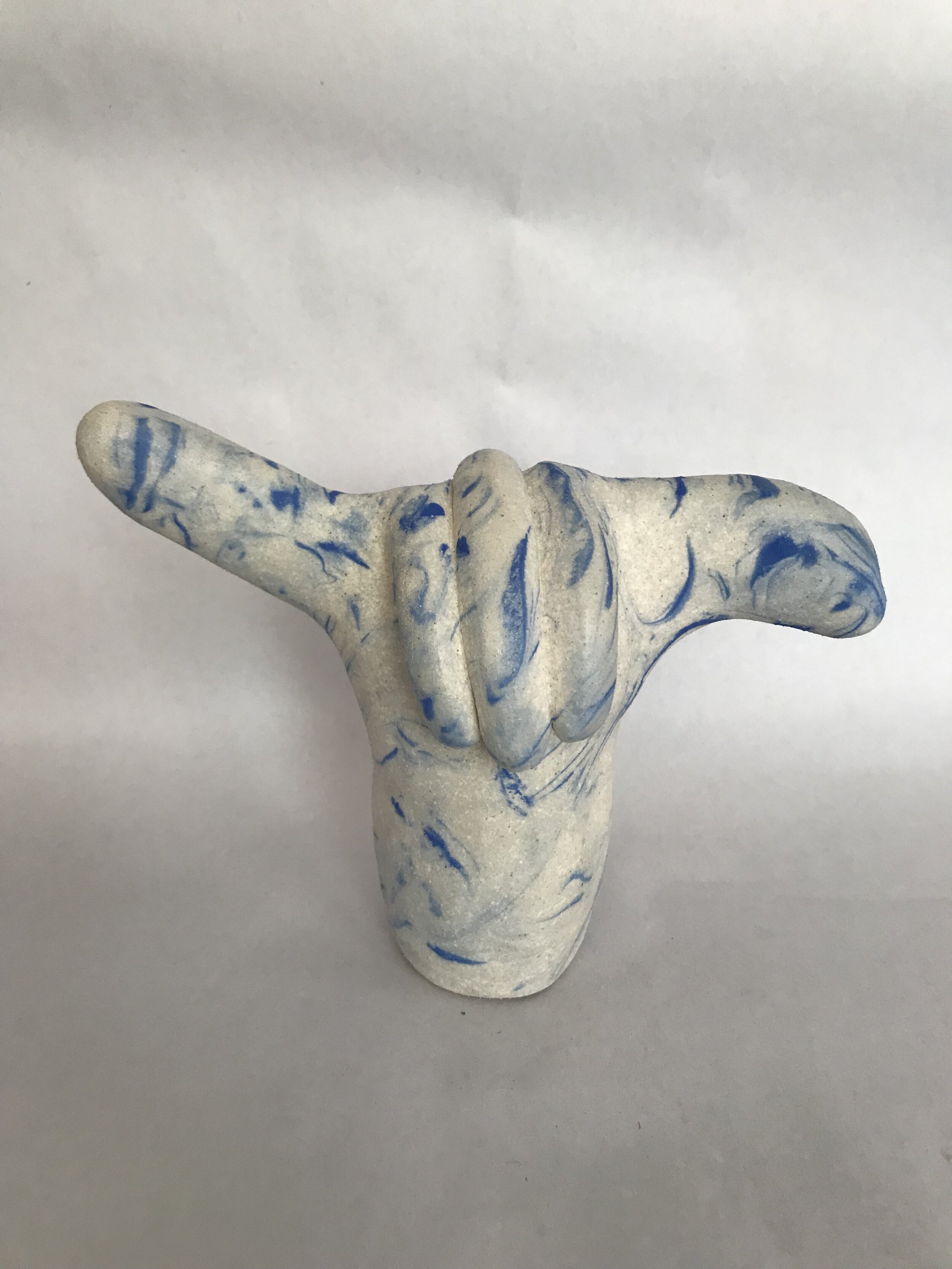Shaka / Hang Loose Hand in Blue Marble