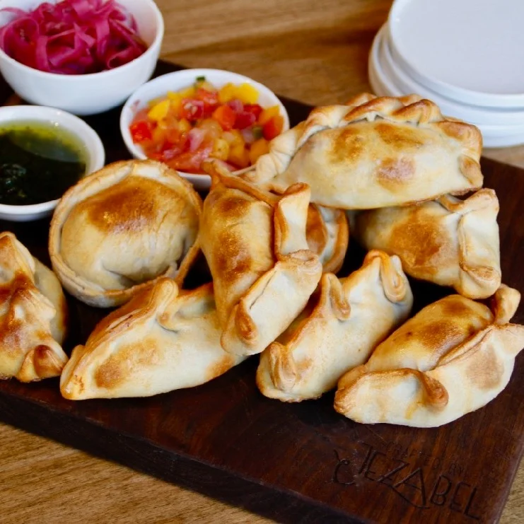 EMPANADAS, SALSA CRIOLLA, PICKLES AND CHIMICHURRI