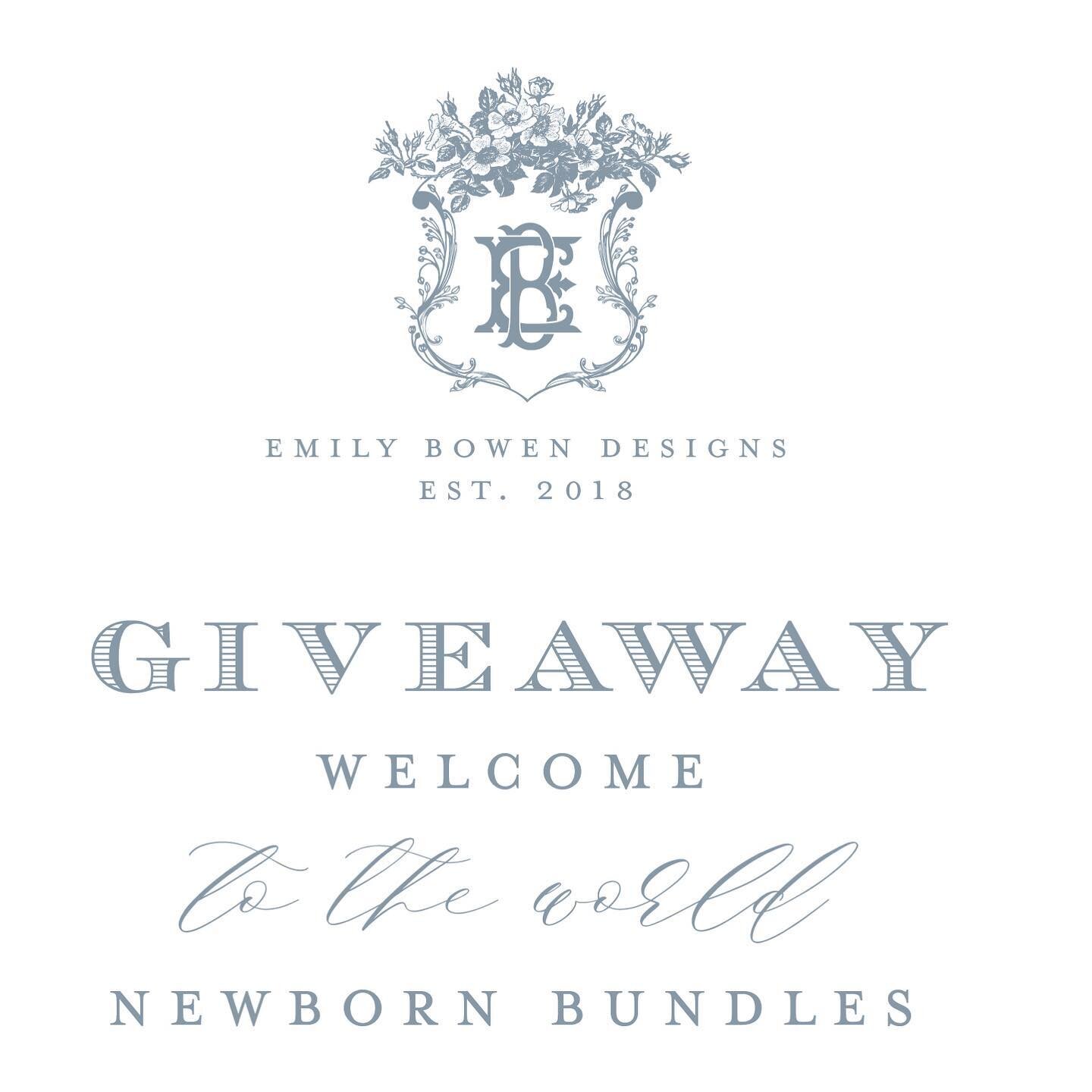 Let&rsquo;s head into the weekend with a GIVEAWAY! Want to win one our our brand new Welcome to the World Newborn Bundles?! Here&rsquo;s how: 1) follow @emily.bowen.designs 2) like this post 3) tag a mama friend 4) share the photo from our story to y