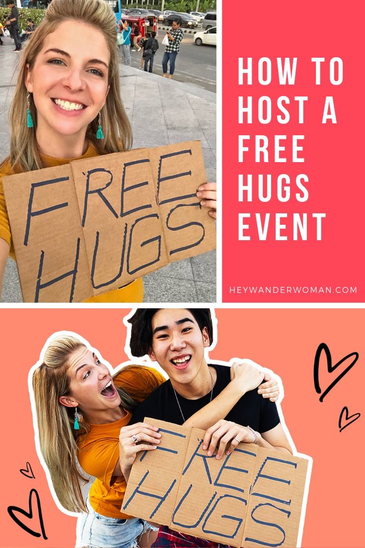 how to host a free hugs event