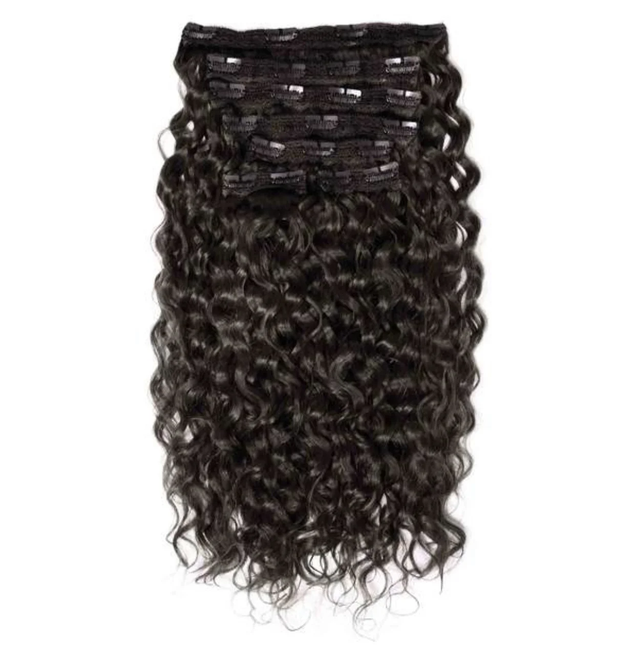 Black Curly Clip-Ons