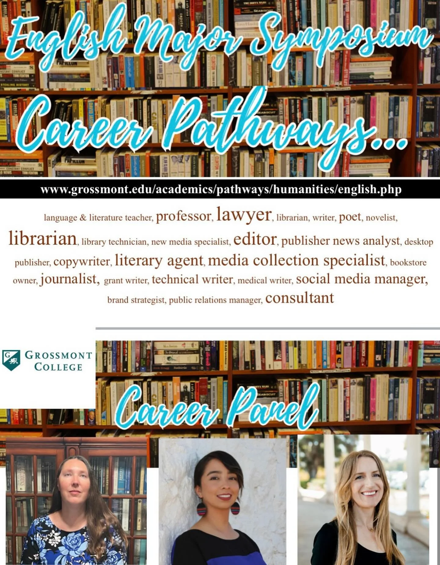 See you tomorrow Grossmont College! ❤️

I&rsquo;m sooo looking forward to meeting all the English major nerds to talk about all things career paths, storytelling, writing, and where a love of language can take you. ✨

Thank you Professor @daniela.p.s