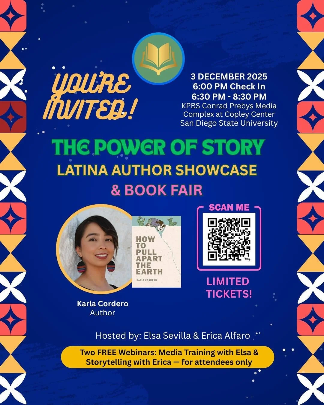 I&rsquo;m thrilled to be tabling with the @colibri_writers Crew @_cherrymiffy  and @ancestral_teachings_institute 🥹❤️ at The Power of Story: Latina Author Showcase &amp; Book Fair on December 3rd, from 6:30&ndash;8:30 PM! ✨📚

So often we&rsquo;re s