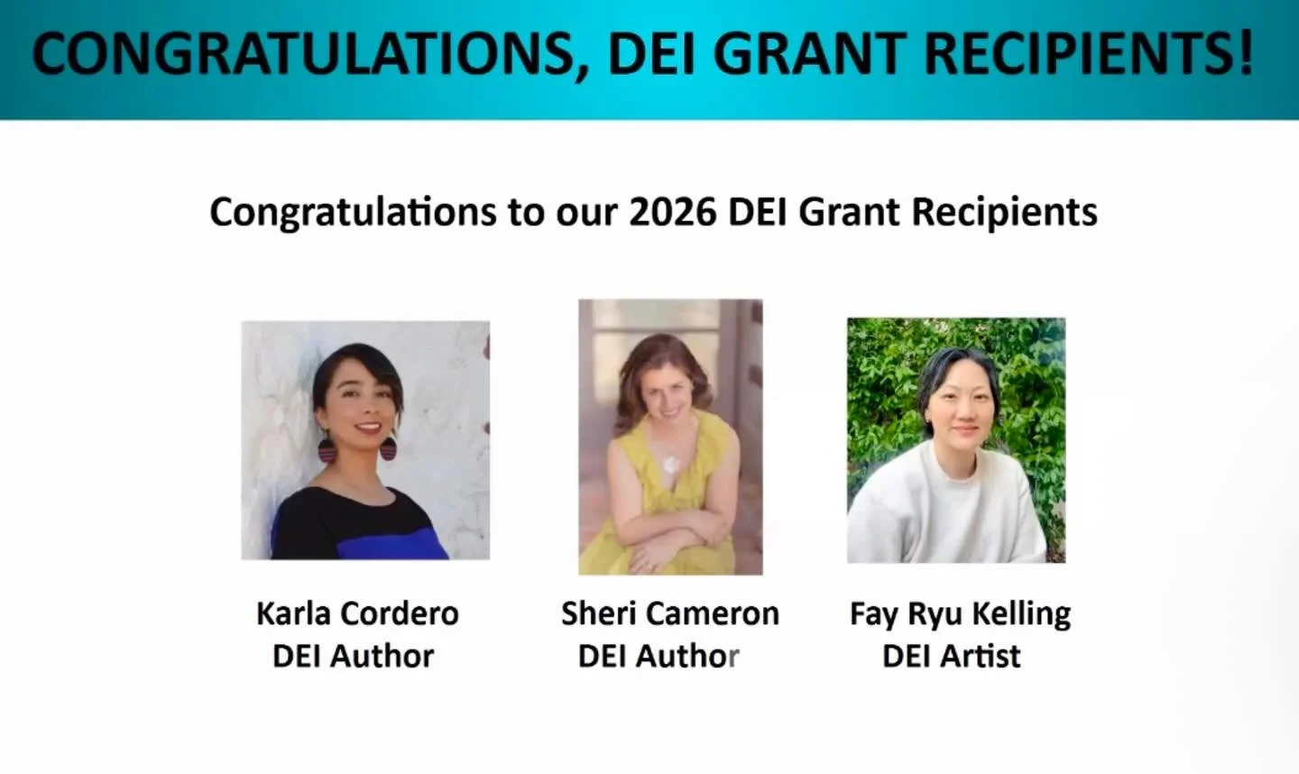One baby step closer to finishing my first middle grade novel 😭🫠 

An honor to receive the 2025-2026 Diversity Equity Inclusion Grant 🥹🙌🏽 I have so much more to learn about the world of children&rsquo;s lit and publishing, but the journey contin