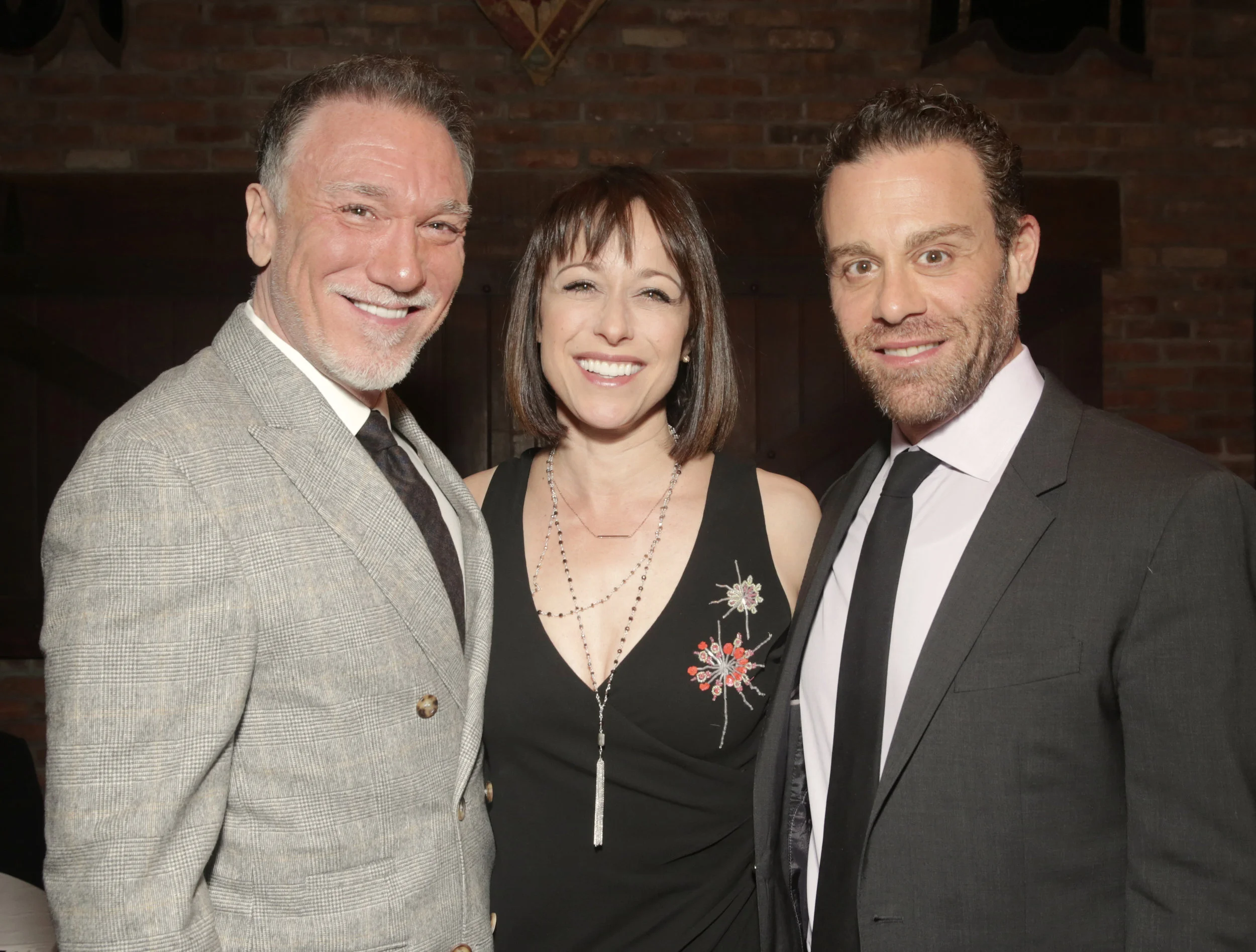 Patrick Page and Paige Davis with Matthew Rauch at the Tenth Annual RUNNING OF THE RED BULLS Benefit  Photo credit: Mireya Acierto
