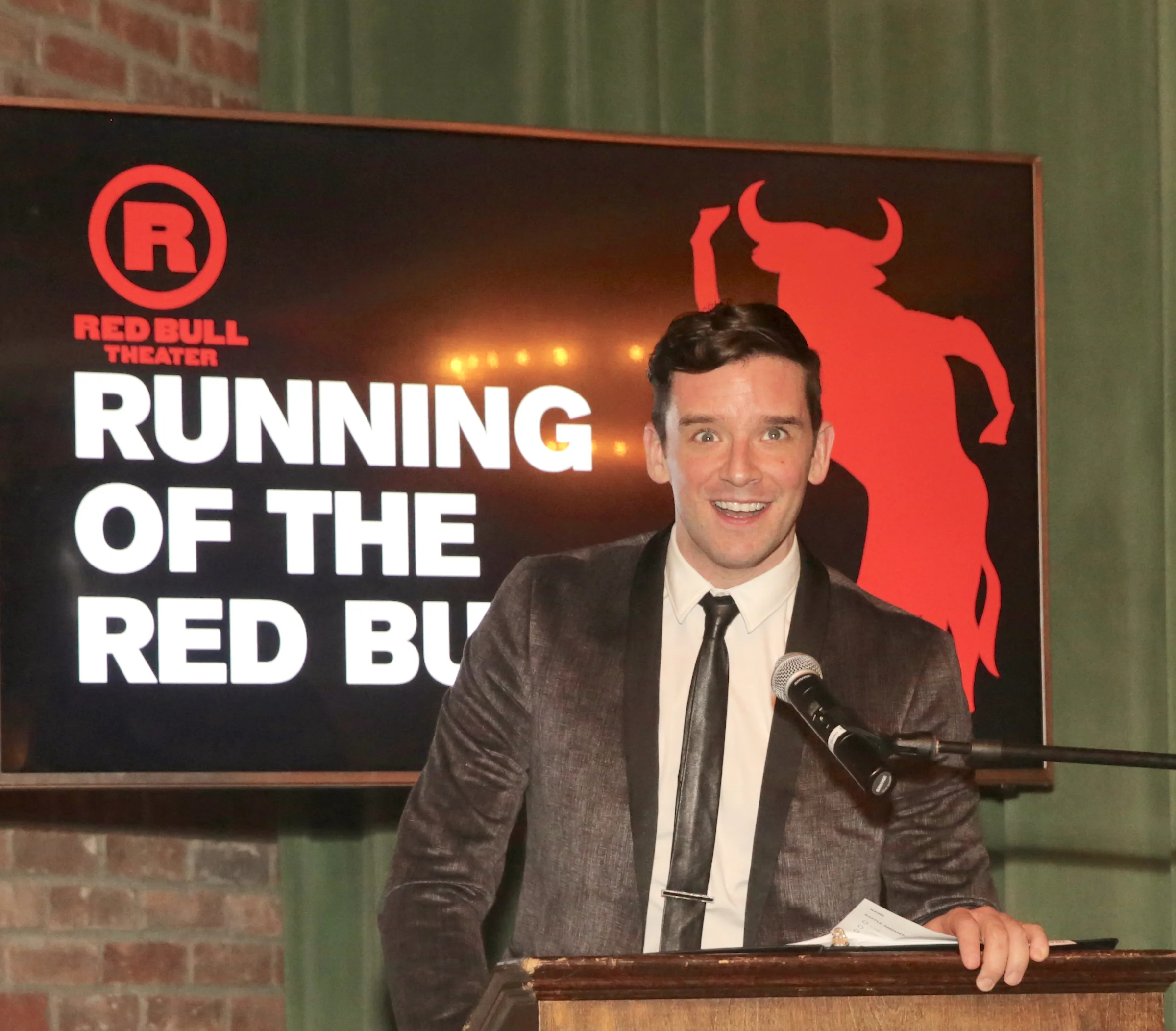 Michael Urie hosted the Tenth Annual RUNNING OF THE RED BULLS Benefit   Photo credit: Mireya Acierto
