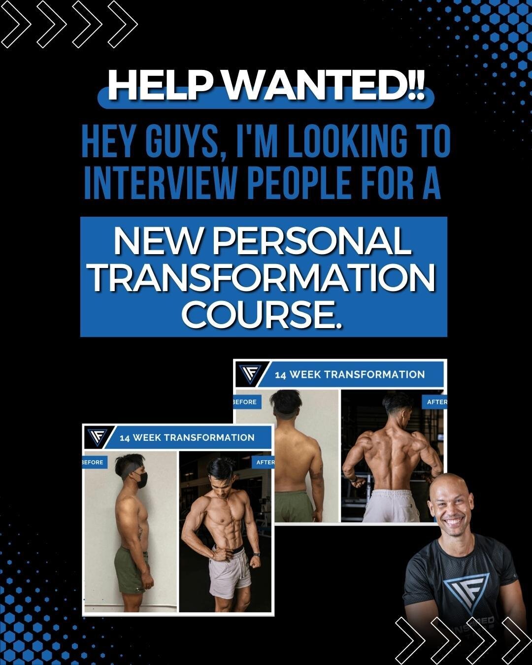 Hey guys. I need your HELP! 

I&rsquo;m in the middle of creating a NEW COACHING COURSE for guys like you who are working on creating a better version on themselves, mentally and physically

In order to make this course as valuable as possible, I&rsq