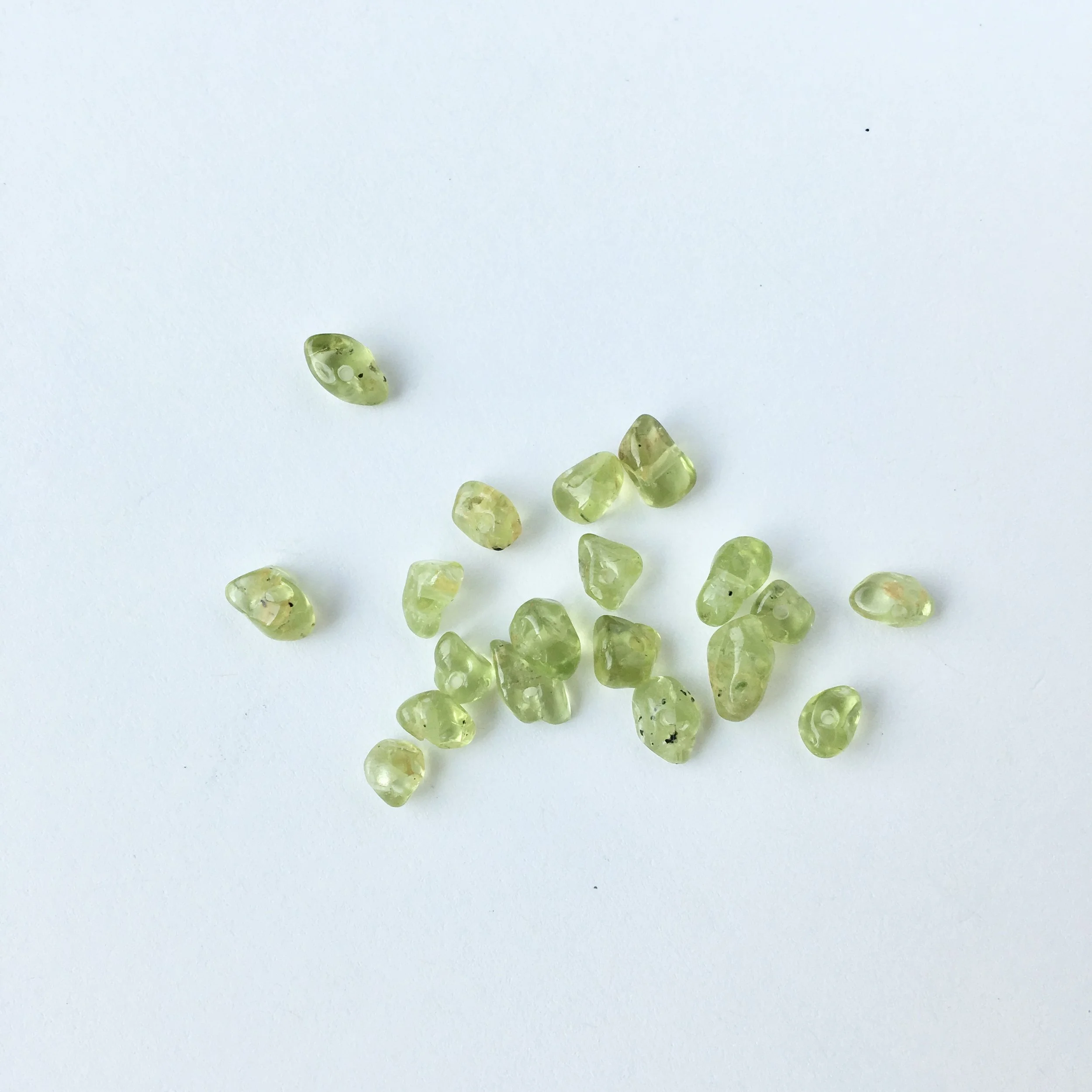 Peridot: Restores balance to emotions. Refreshes, invigorates, promotes direction.