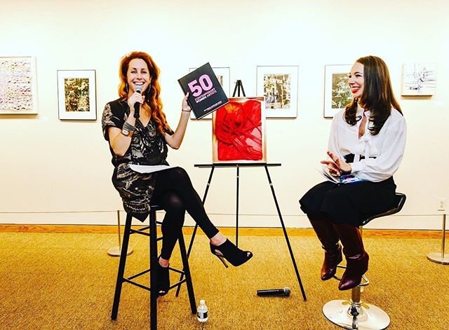 A wonderful afternoon of art and conversation at Saint Peter's Church for &quot;Meditative Motions&quot; exhibition by @chellisbaird with @50cwa co-author @heatherzises 
Presented by @womenofculturenyc #art #artbook #womenartists #curator @femalequot