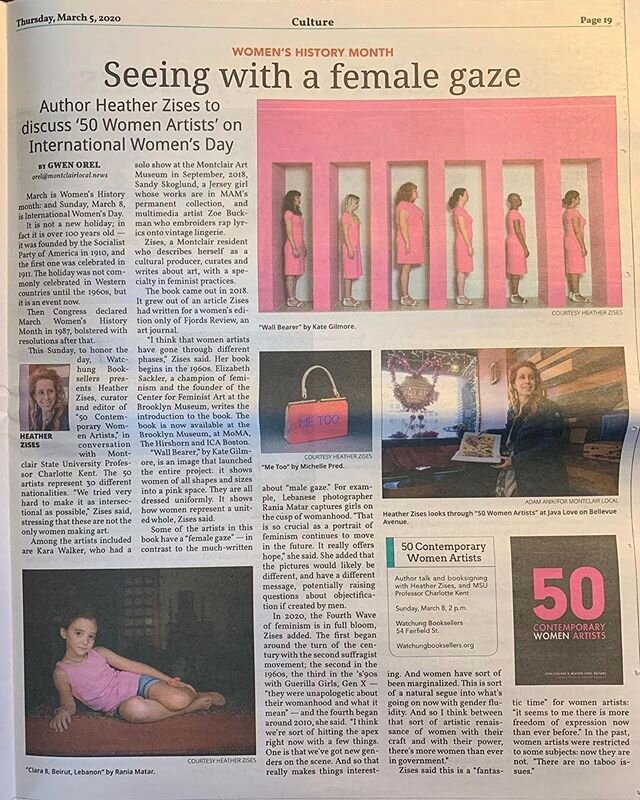 Thank you Montclair Local and @gwenorel1 for the generous feature and support of @50cwa 💖 To my NY/NJ squad, please stop by @watchungbooksellers on Sunday afternoon where editor @heatherzises will be in conversation with @lucyscribbles about 50 CWA 