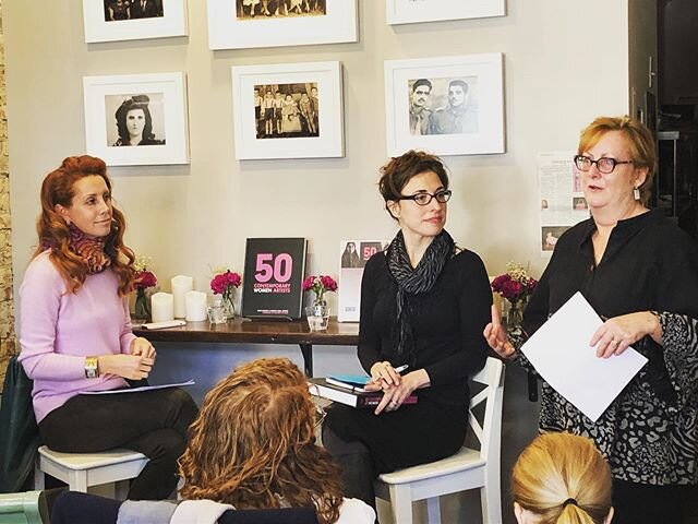 Thanks to all who joined us on International Women&rsquo;s Day at @watchungbooksellers yesterday for a lively discussion about contemporary feminism and @50cwa 🤓📕👩🏻&zwj;🎤👩🏼&zwj;🎤👩🏽&zwj;🎤👩🏾&zwj;🎤👩🏿&zwj;🎤✨💖🌸🌺 #art #book #talk #curat