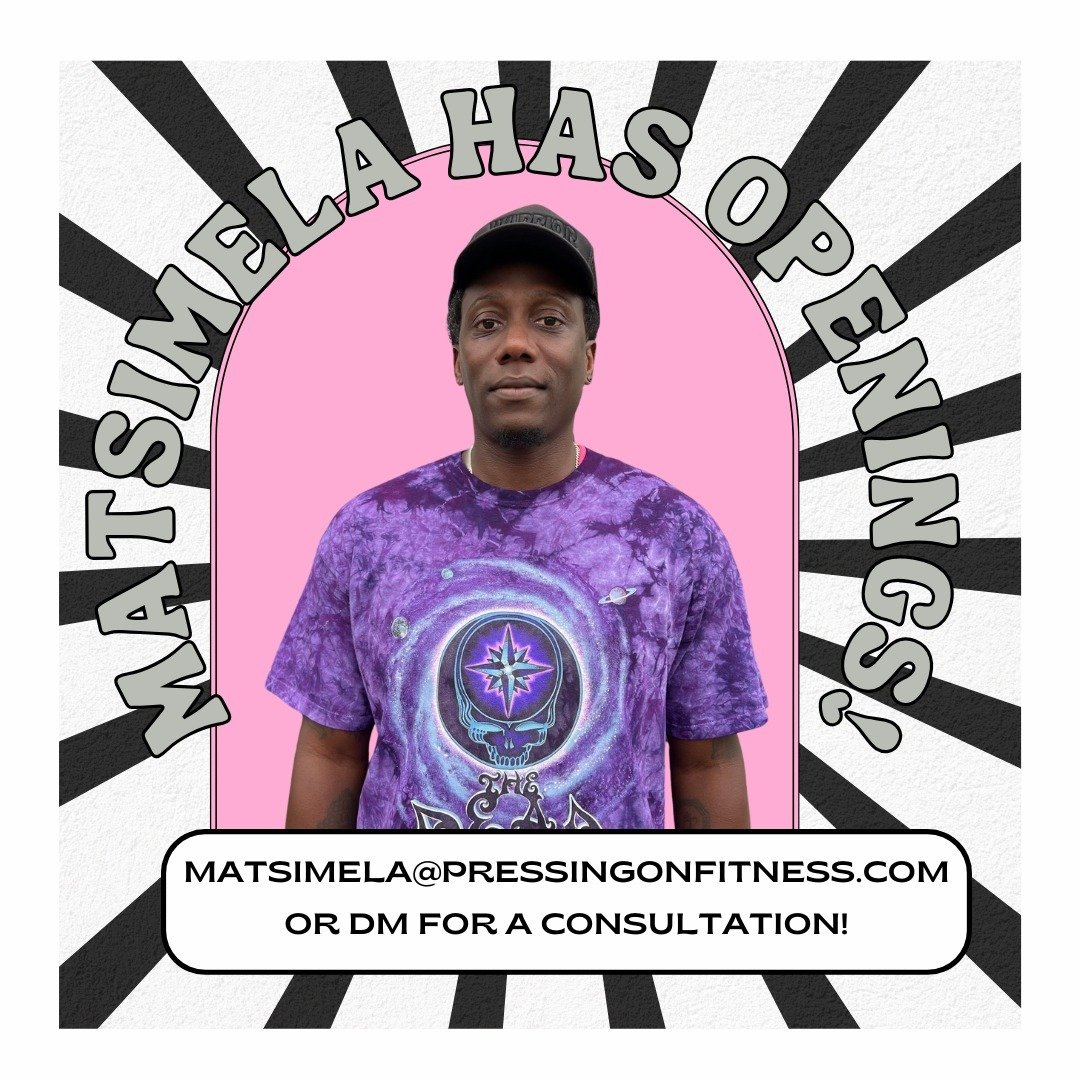 The incredible @ajani_fit has openings for both in person and remote-sessions or programming! Matsimela has over 15 years of experience and is a lifelong athlete, parent, and his expertise and professionalism are a huge asset to our team. With a back