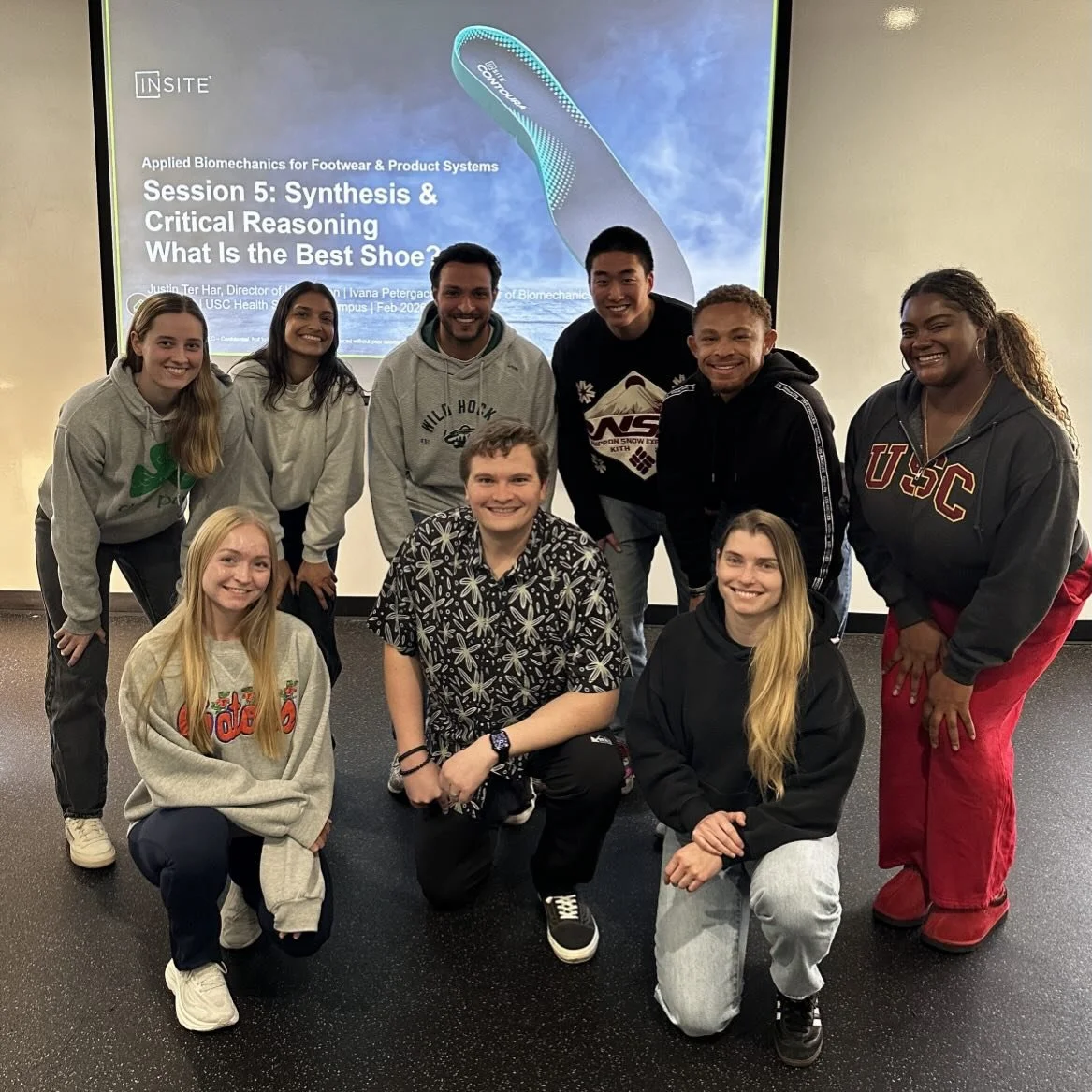 What an incredible experience! We were privileged to host Justin Ter Har, Director of Innovation, and Ivana Petergacova, MS, CSCS, Biomechanics Research Manager at INSITE Insoles, for a series of engaging lectures and labs with the USC MS Biokinesiol