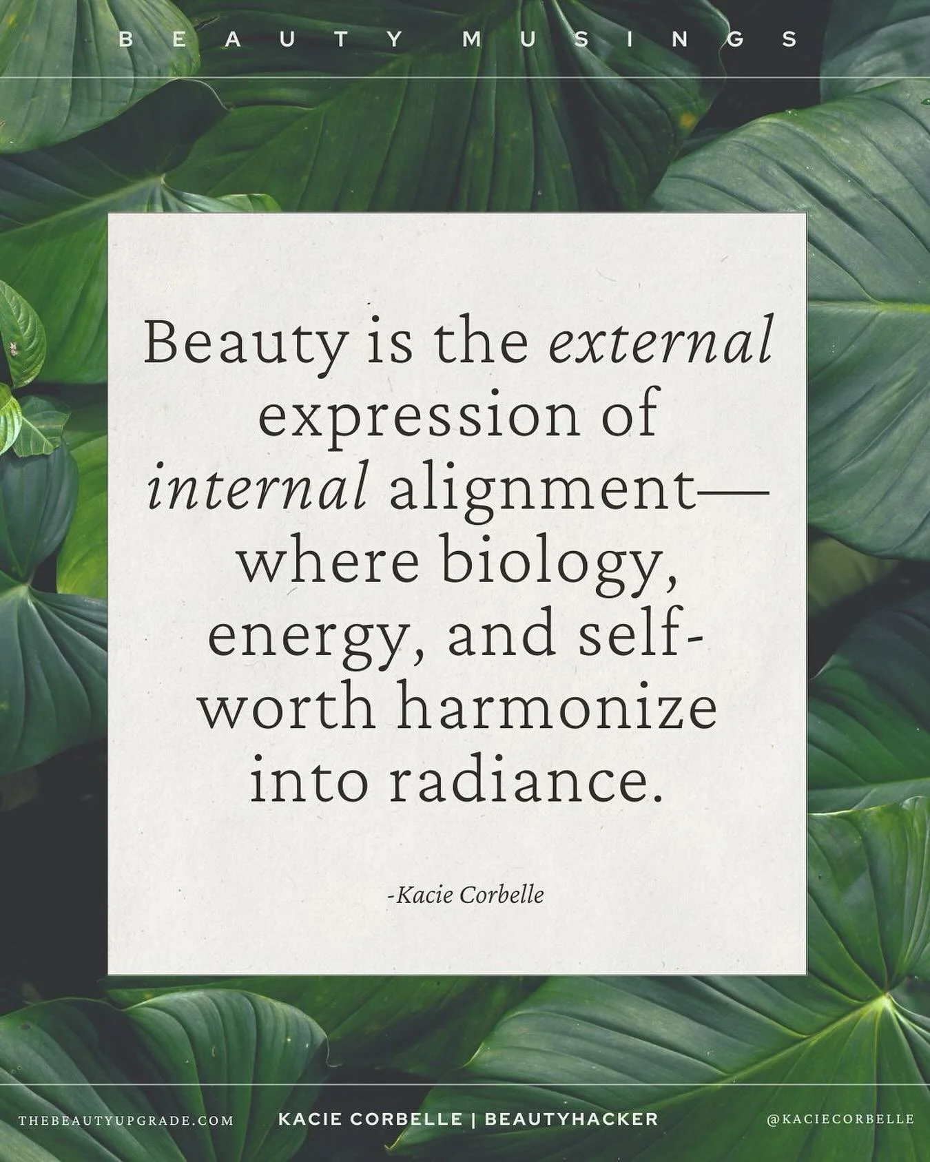 ✨Introducing: BEAUTY MUSINGS ✨

A series of thoughts, downloads, and truths I&rsquo;ve collected on my journey of redefining what beauty really means to me. 

This is the kind of beauty we remember, not manufacture. The kind that comes when you care 