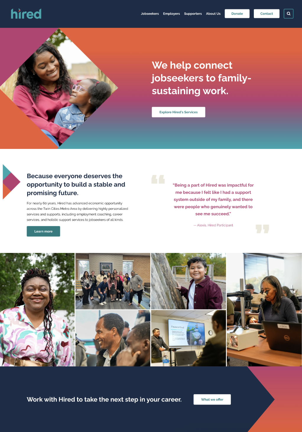 Hired homepage redesign