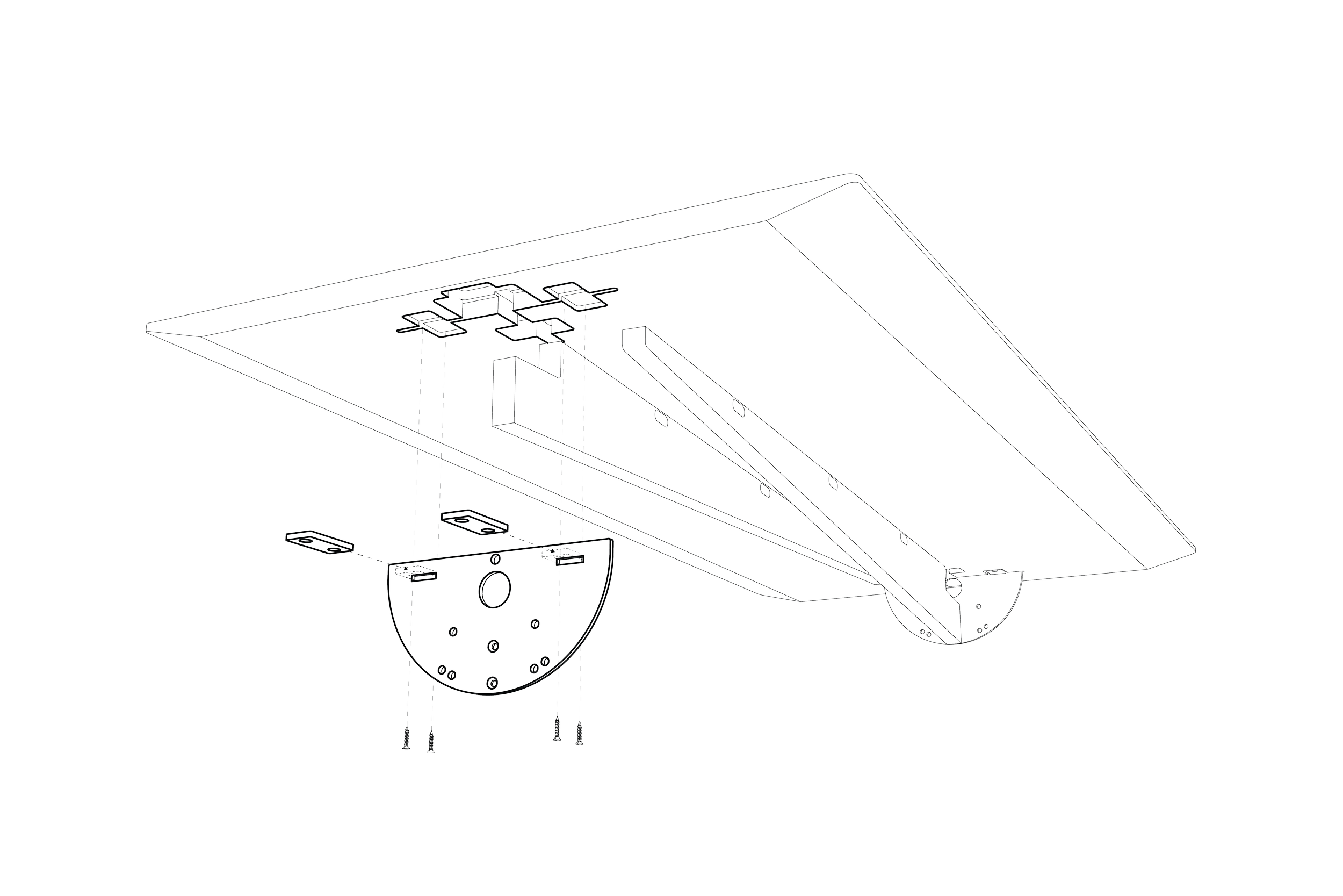  The assembly of the surface and bracket. 