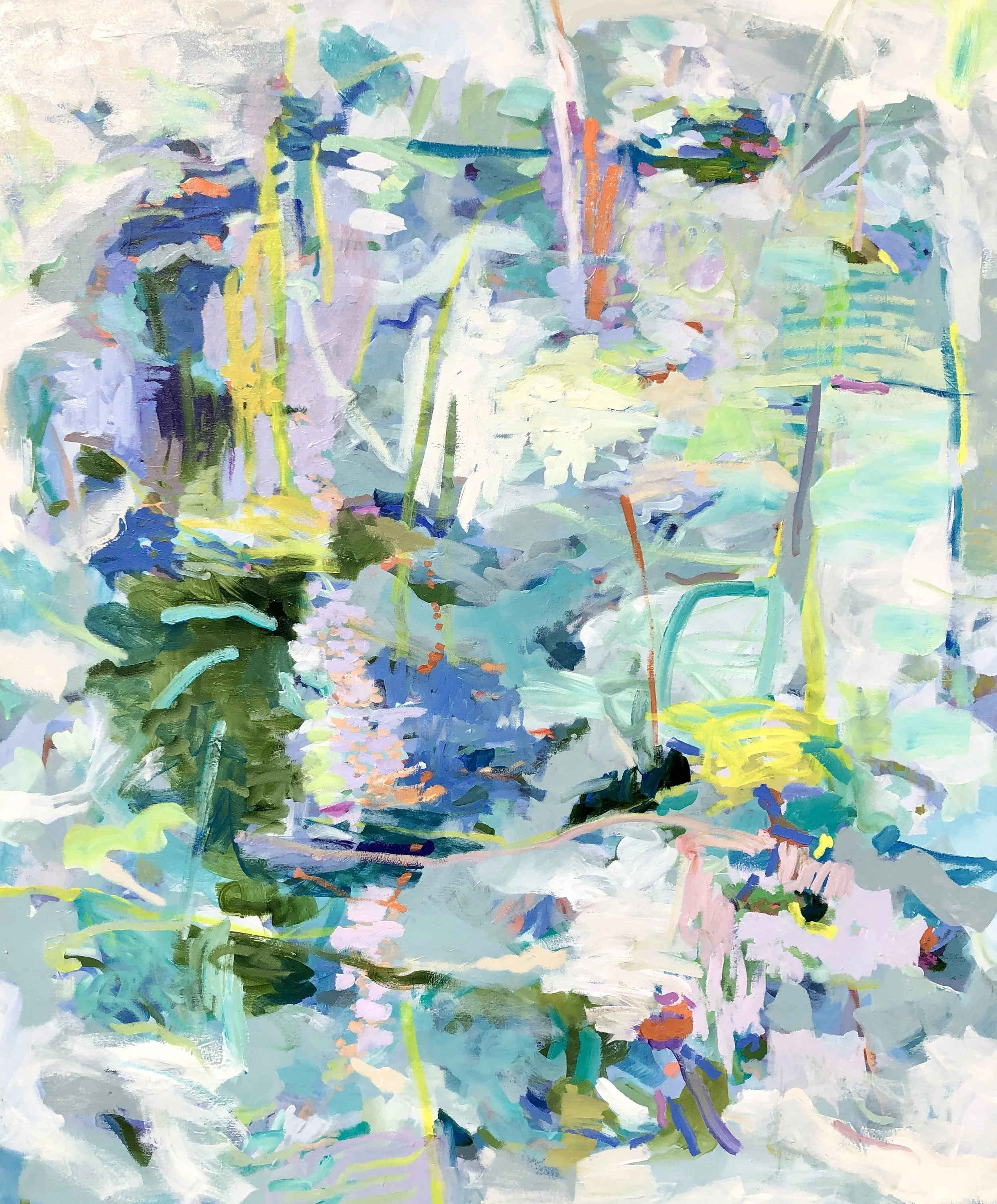 Untitled (green, violet, yellow)