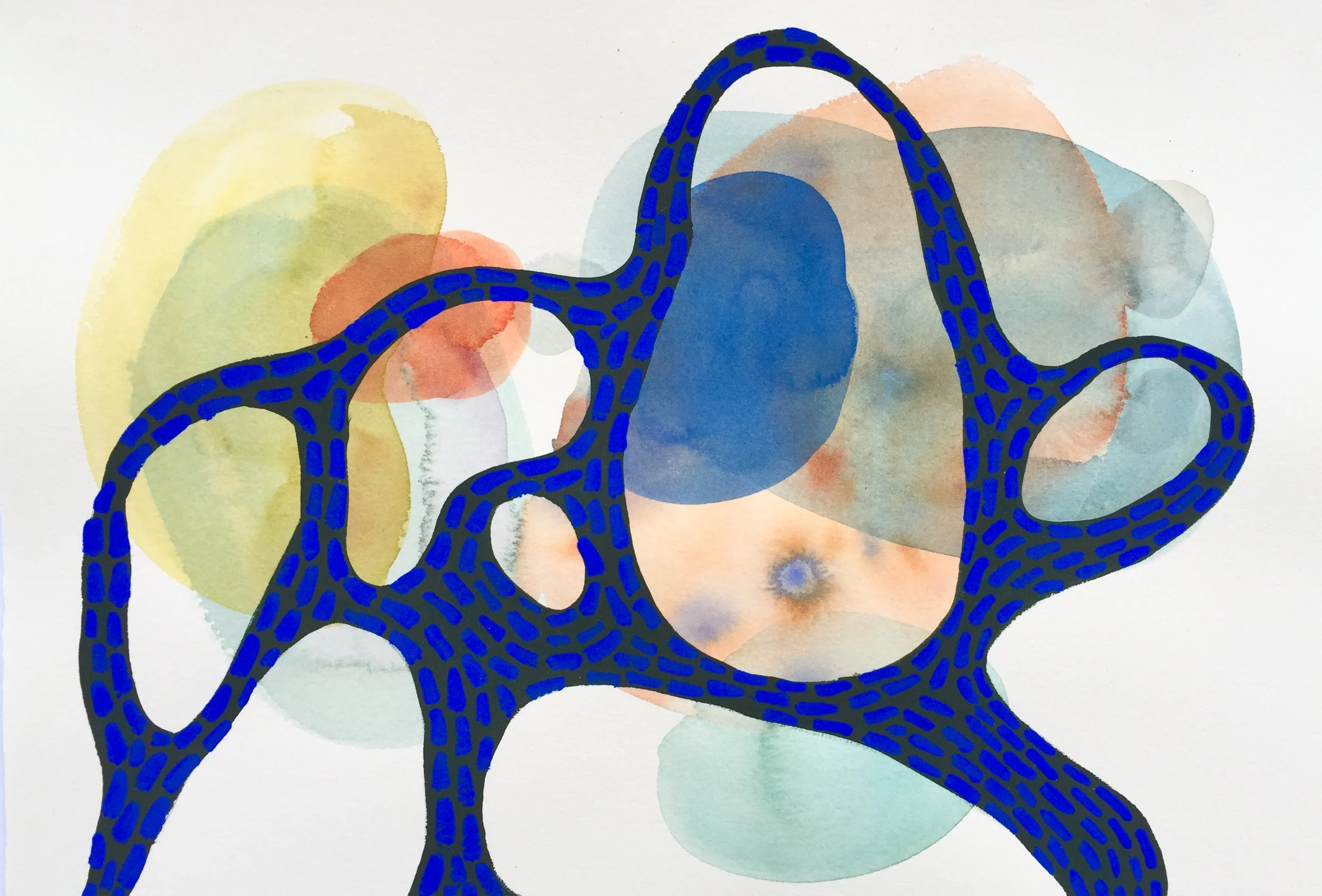 Erin McIntosh, Microbe Dance Minimal Royal Blue, 14x18,700.jpg