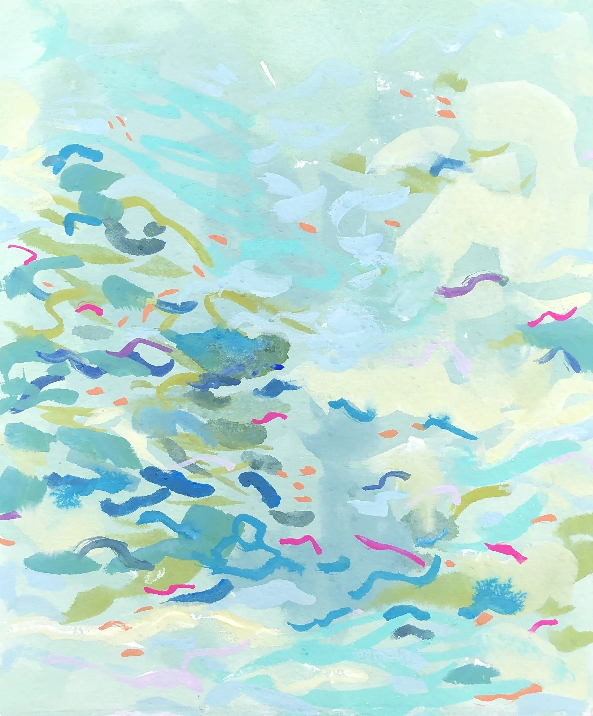 Erin McIntosh, Gestural Aqua and Cyan, 7x5.75, $225.jpg