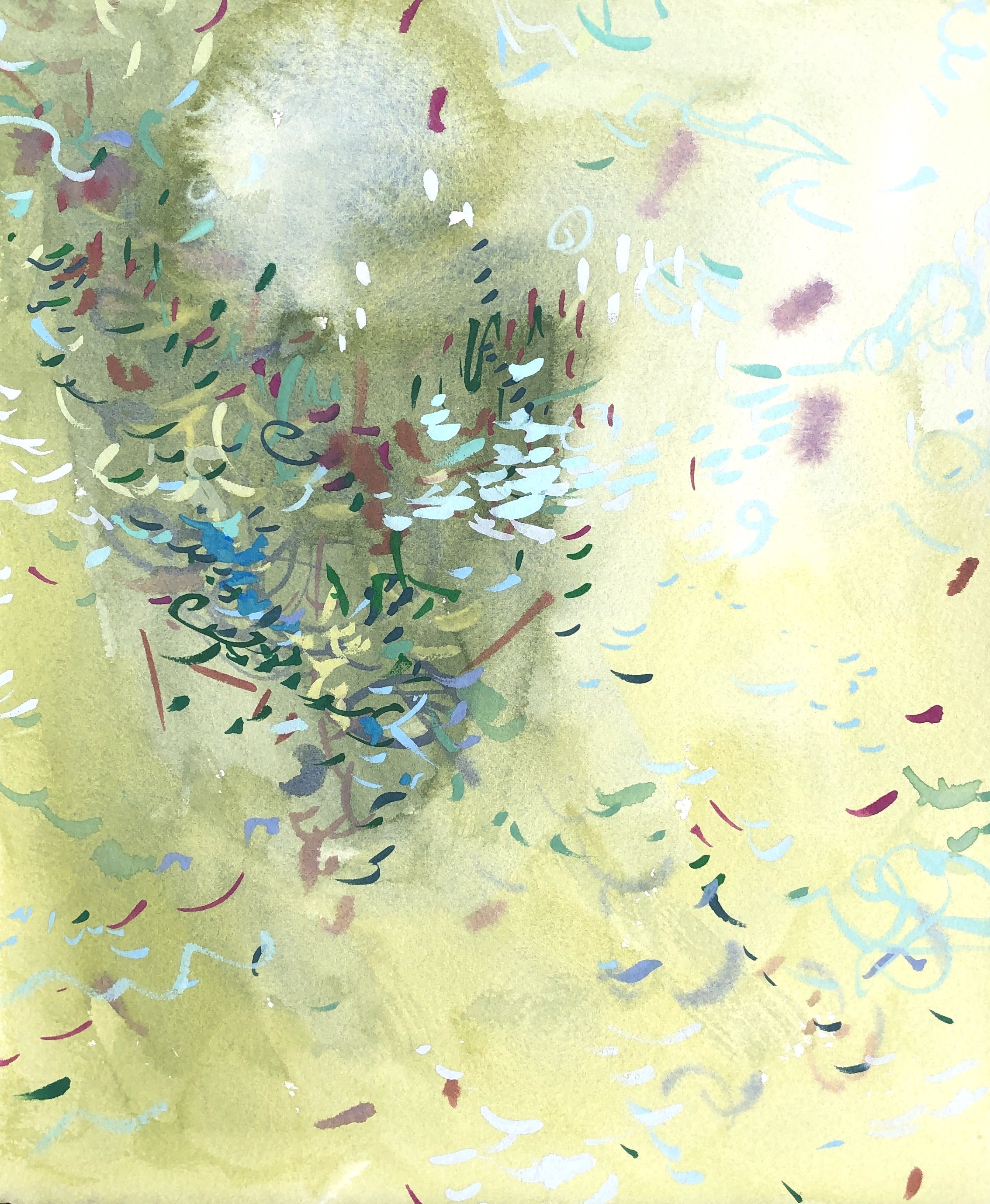 Erin McIntosh, Gestural Olive Green , 10x8.5, 290.jpg