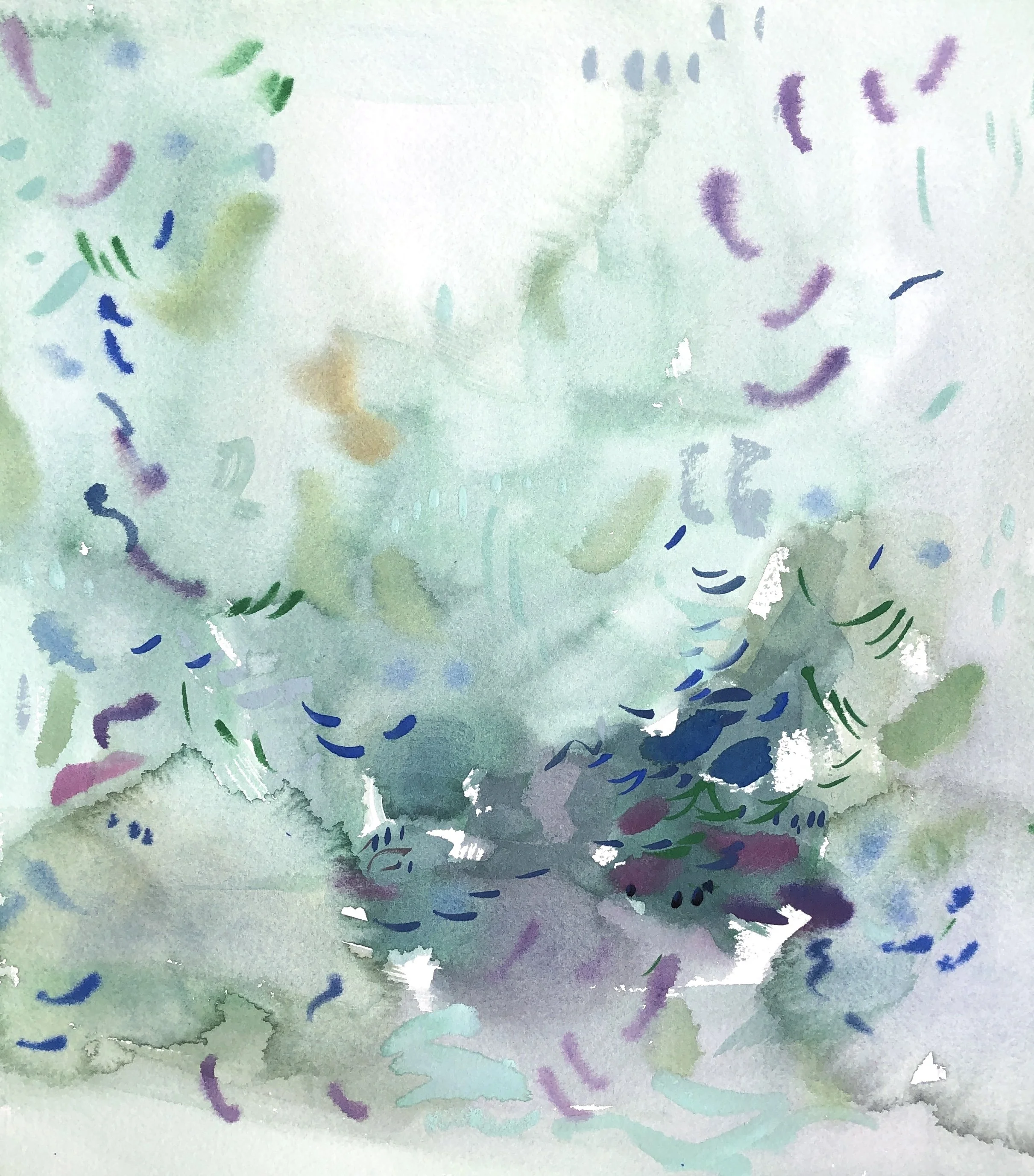 Erin McIntosh, Gestural Muted Blue Green 2, 11x10, 310.jpg