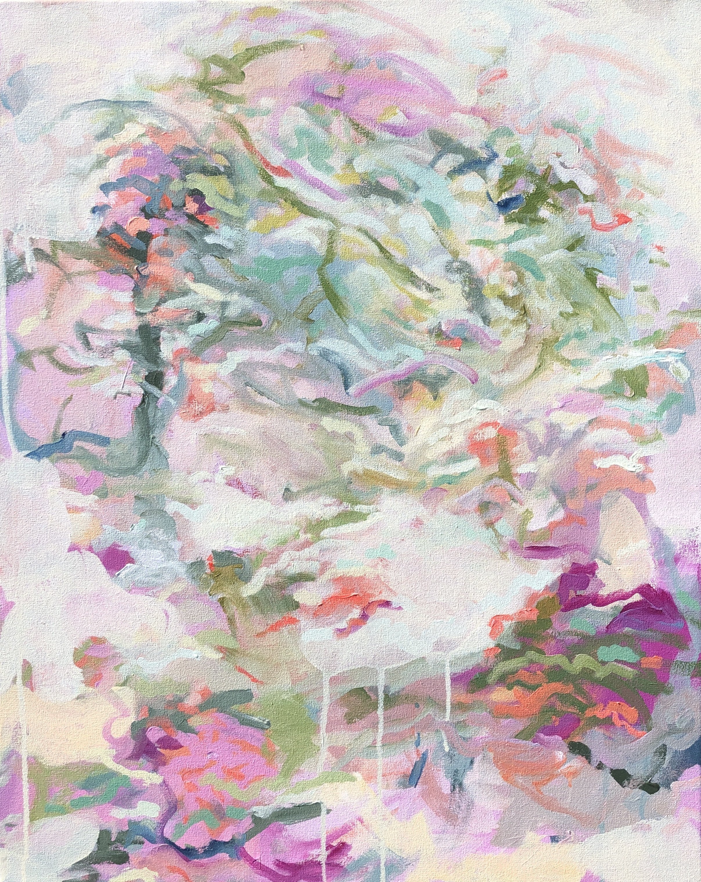 Erin McIntosh, Gestural Garden Pink and Green, 30x24, 1500.jpg